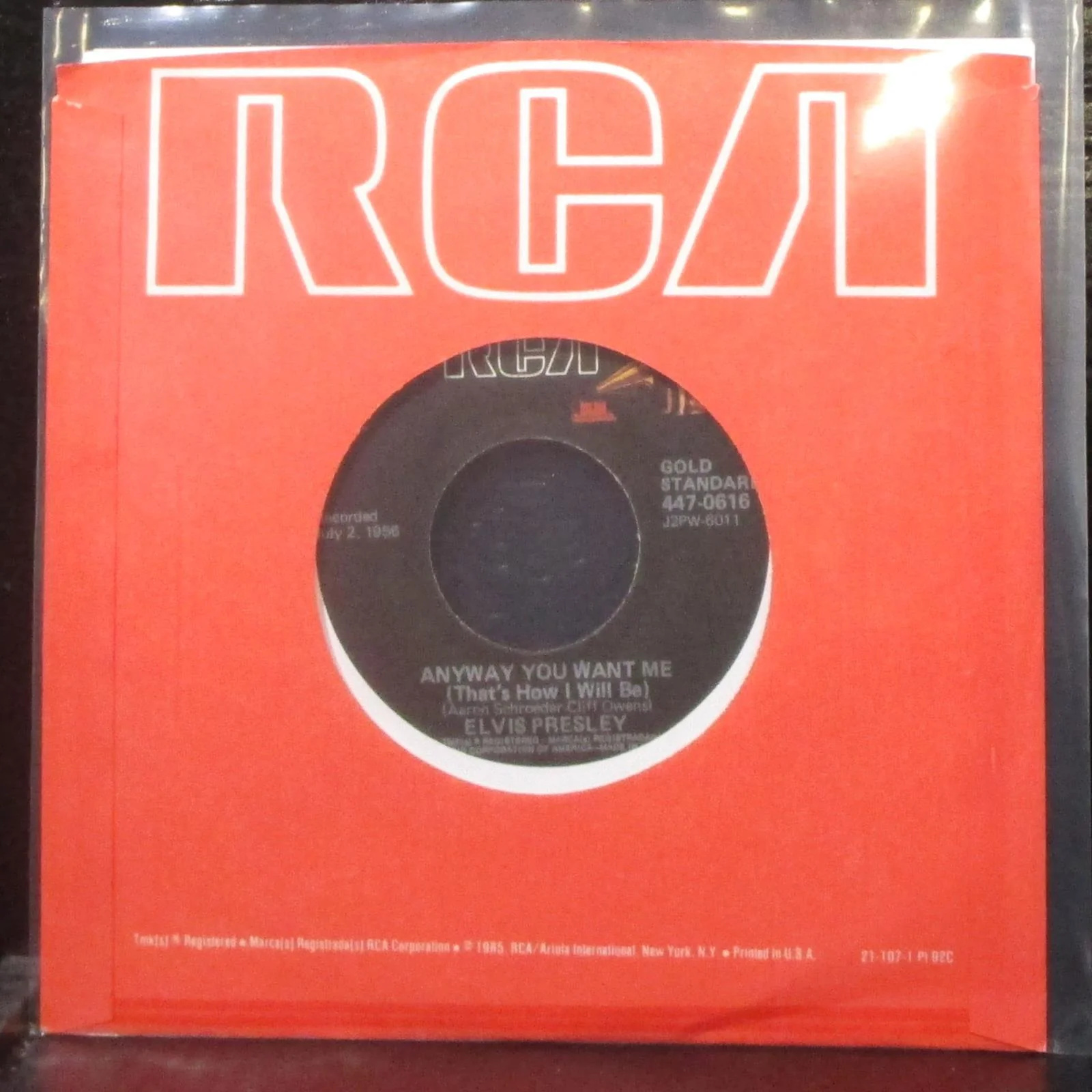 Elvis Presley - Love Me Tender / Anyway You Want Me 7" Mint- Vinyl 45 RCA 1977
