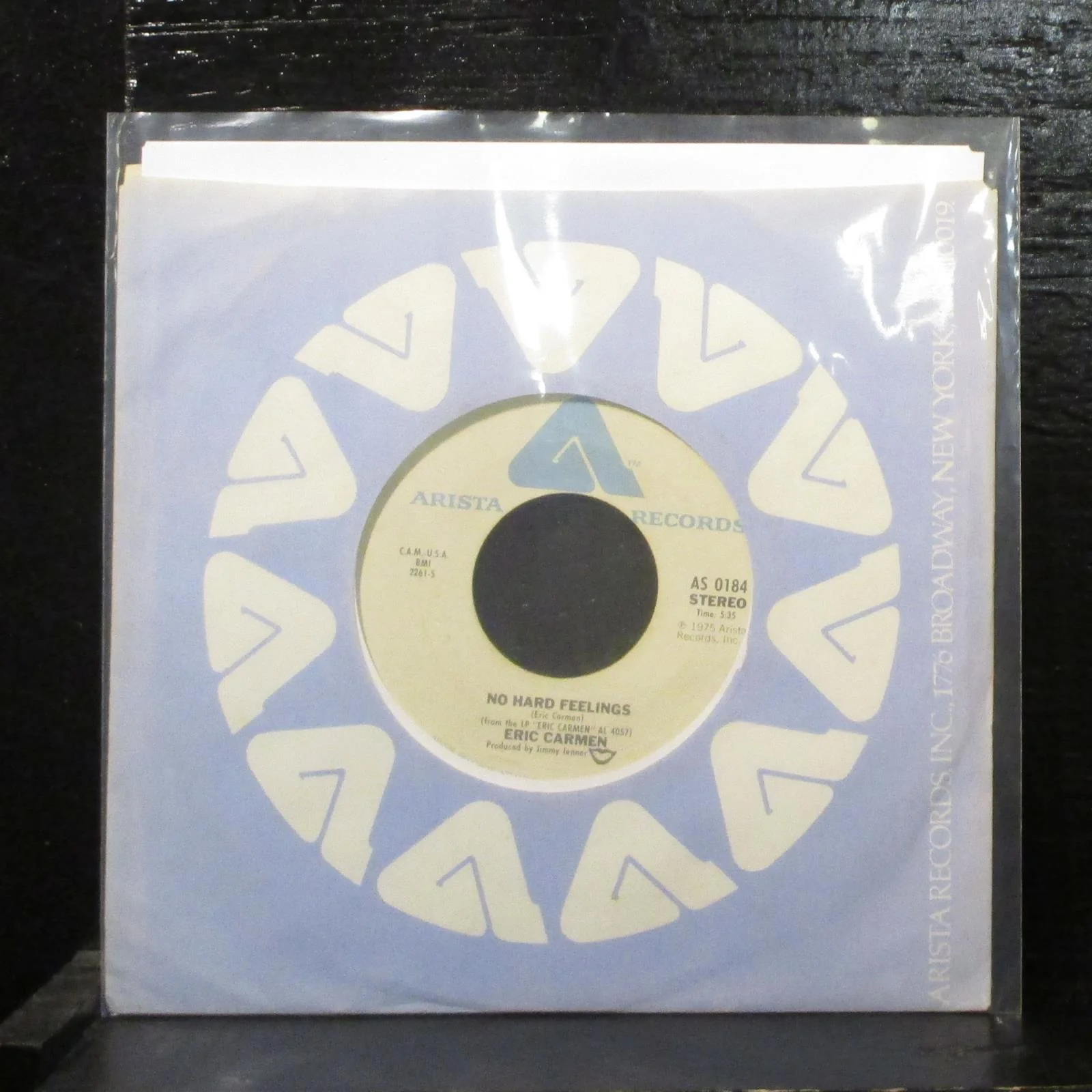 Eric CarmenNever Gonna Fall In Love Again Mint- 7" 45 AS 0184 Label Variation - Image 2