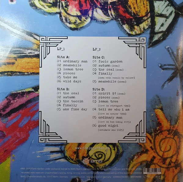 Fool's Garden - Dish Of the Day (1995) - New 2 LP Record 2025 BMG Blue & White Vinyl - Rock / Pop Rock - Image 2