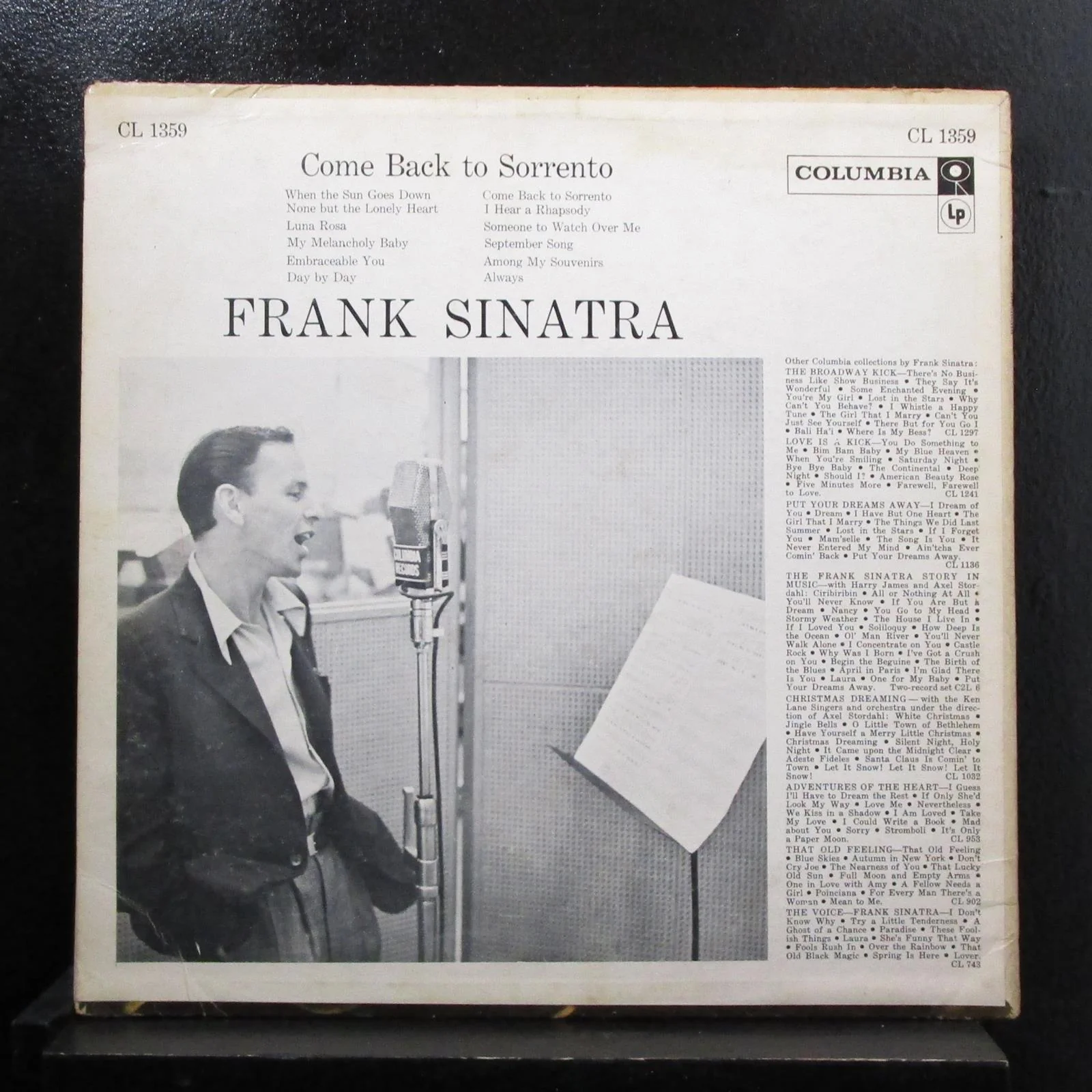 Frank Sinatra - Come Back To Sorrento LP VG+ CL 1359 Red 6i Mono Vinyl Record - Image 2