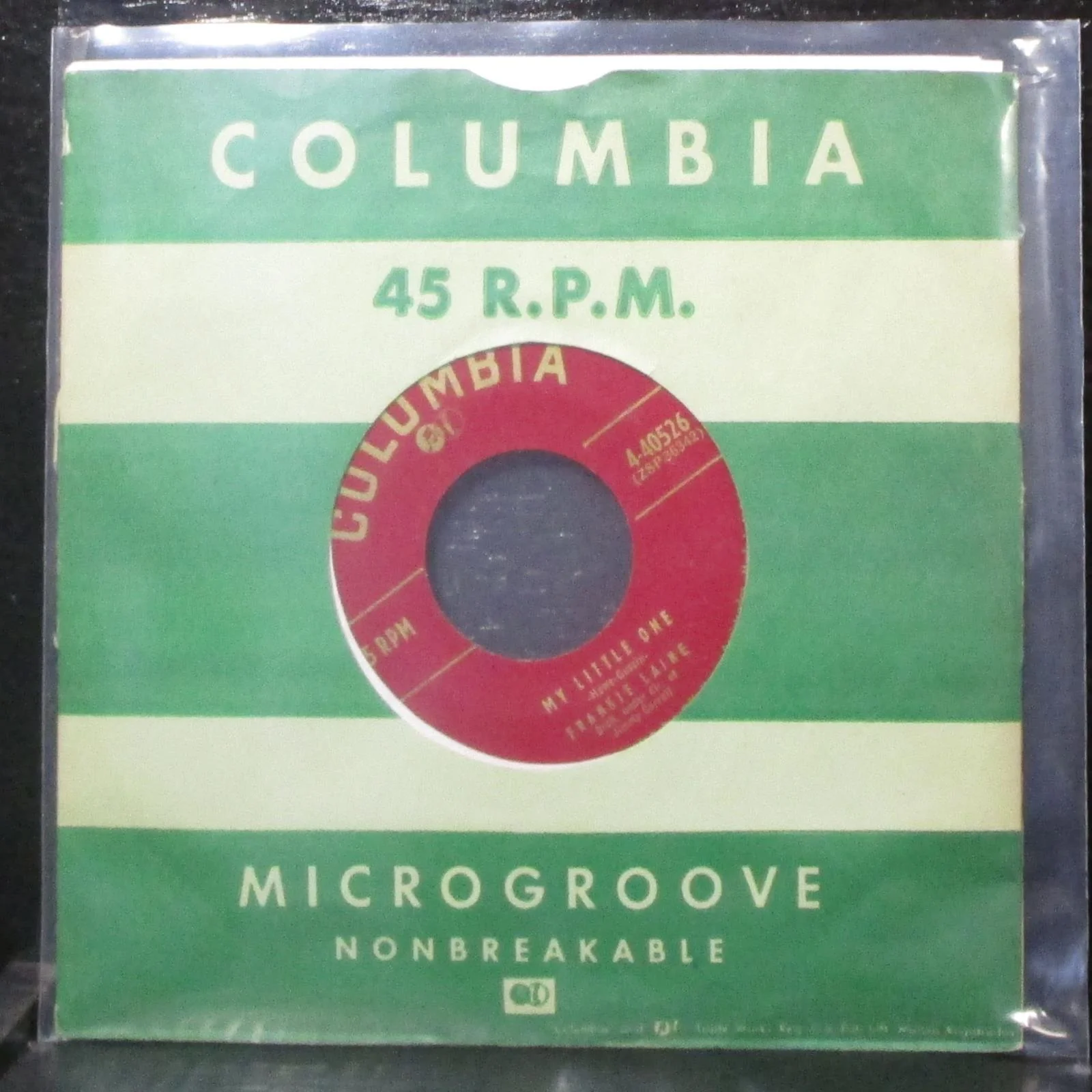 Frankie Laine - Humming Bird / My Little One 7" VG+ Vinyl 45 Columbia 4-40526 - Image 2
