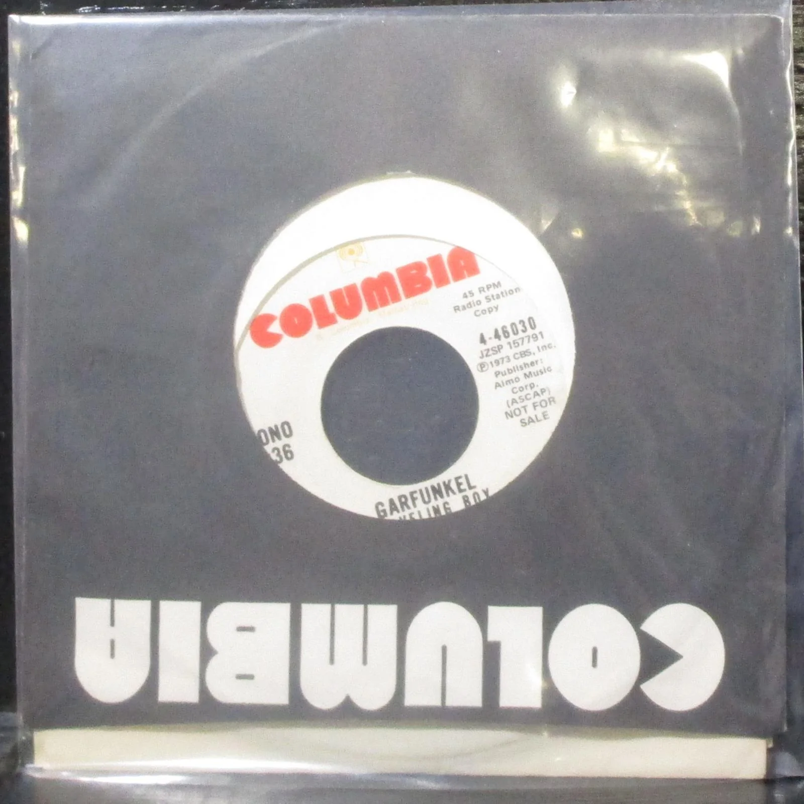 Garfunkel - Traveling Boy 7" Mint- Promo Vinyl 45 Columbia 4-46030 USA 1973 - Image 2