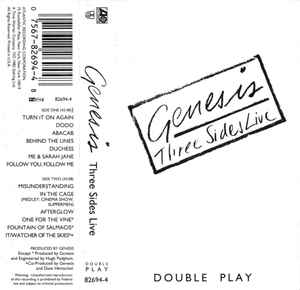 Genesis - Three Sides Live - Mint- Cassette 1994 Atlantic Tape - Rock