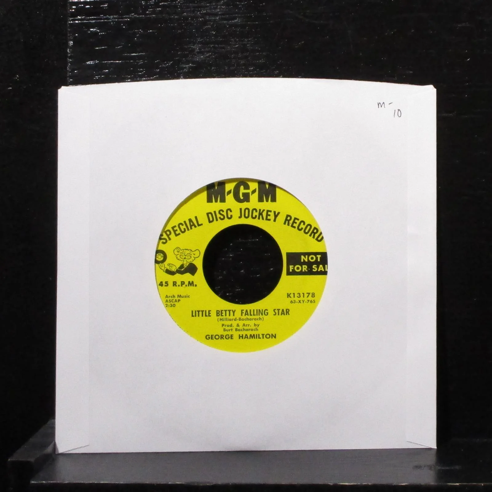 George Hamilton - Little Betty Falling Star 7" Mint- Promo Vinyl 45 MGM K13178
