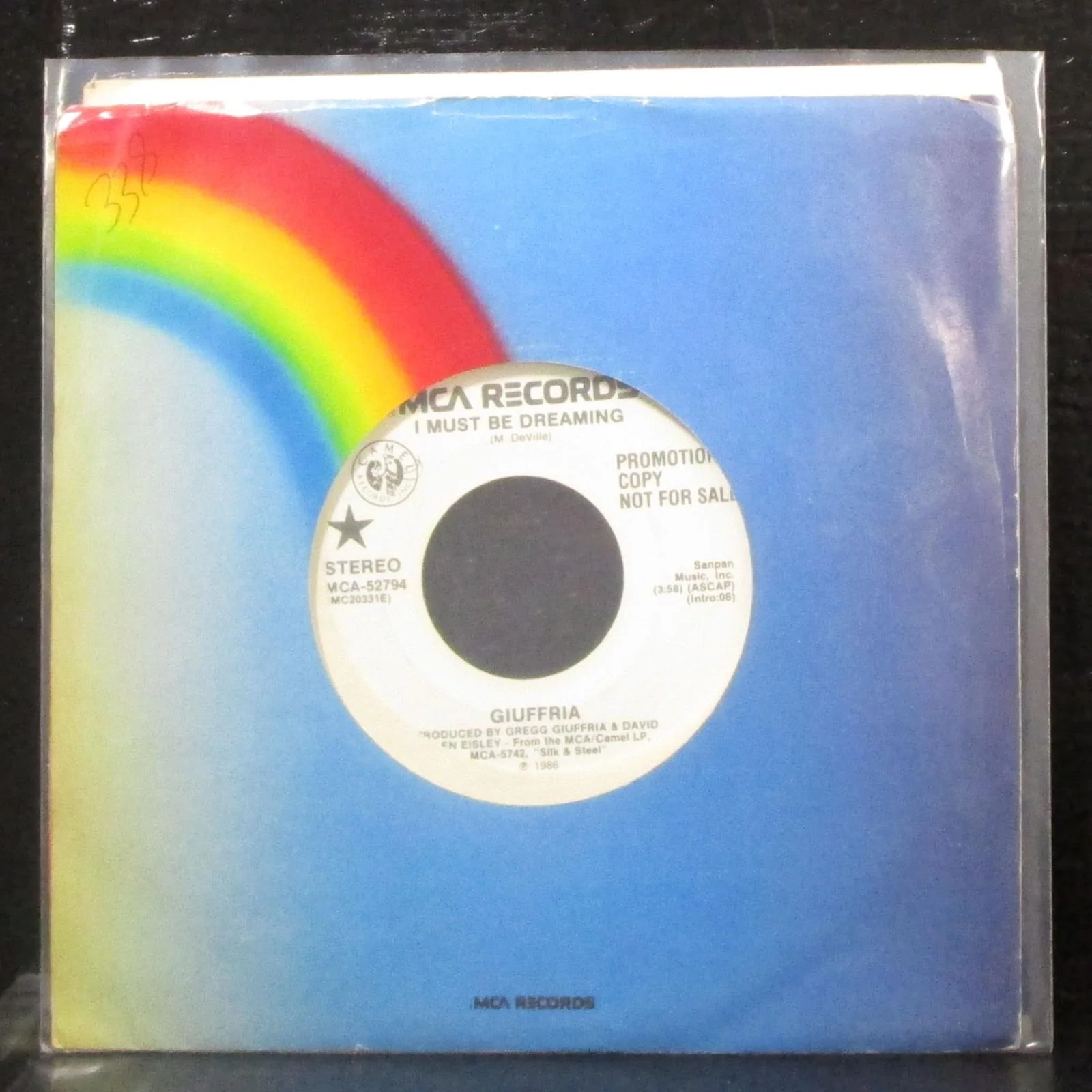 Giuffria - I Must Be Dreaming 7" VG+ Promo Vinyl 45 MCA-52794 USA 1986