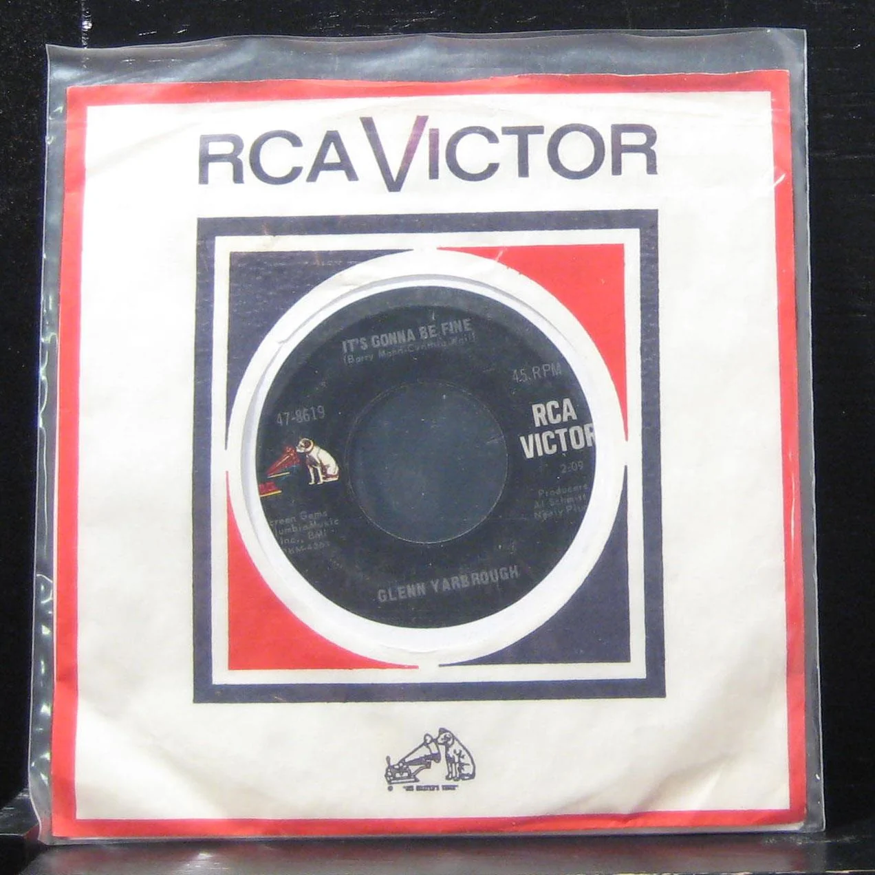 Glenn Yarbrough - It's Gonna Be Fine / She 7" VG+ 47-8619 Vinyl 45