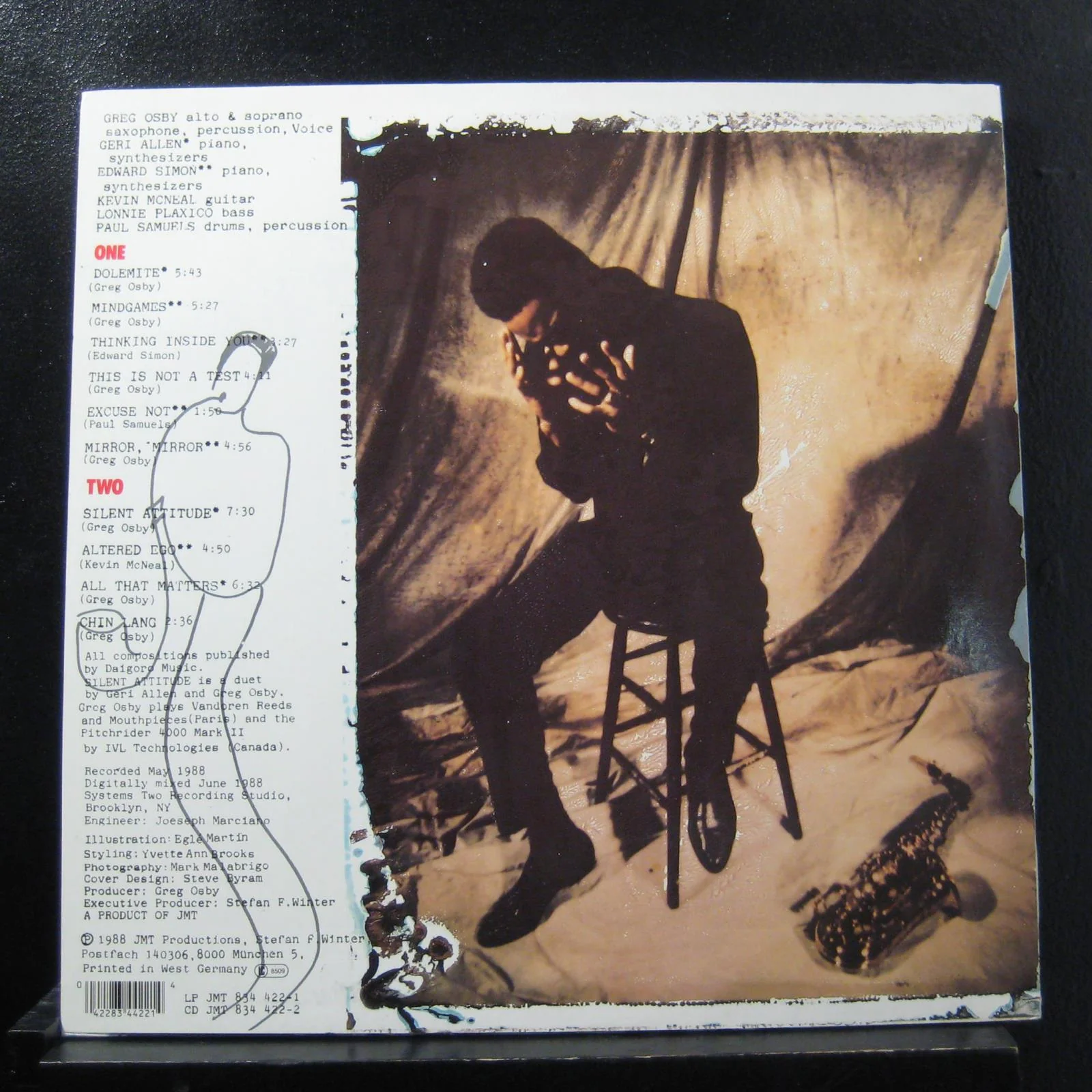 Greg Osby - Mindgames LP Mint- 834 422-1 Germany 1986 Vinyl Record - Image 2