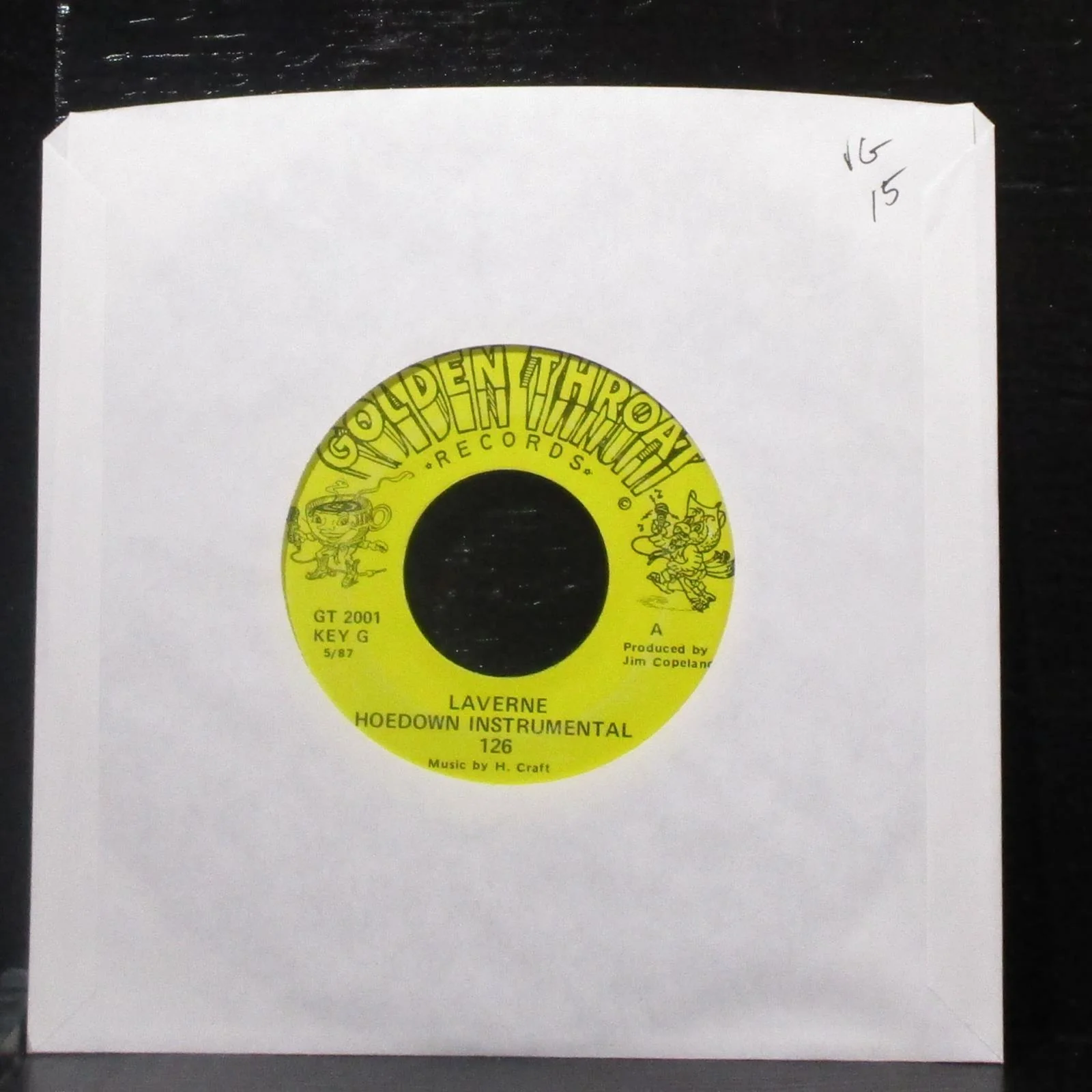 H. Craft - Laverne / Possum Gravy 7" VG Vinyl 45 Golden Throat GT 2001 USA