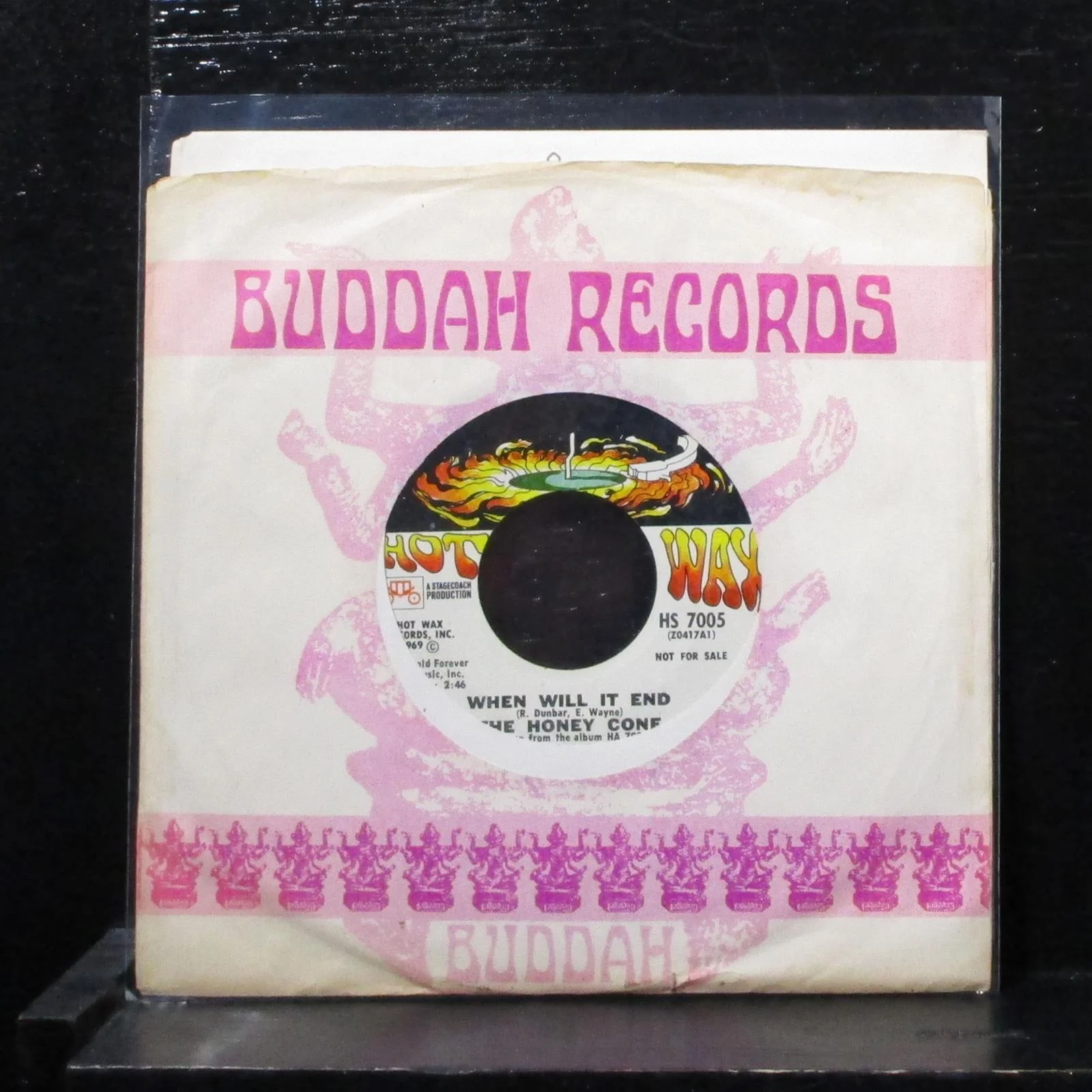 Honey Cone - When Will It End 7" VG+ Promo Vinyl 45 Hot Wax HS 7005 USA 1970
