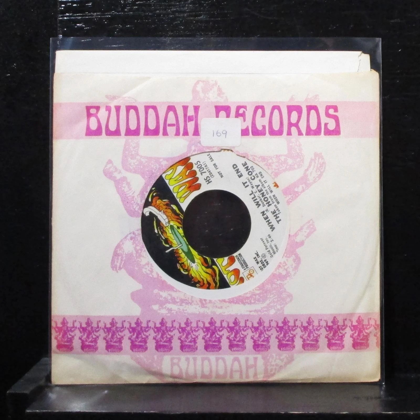 Honey Cone - When Will It End 7" VG+ Promo Vinyl 45 Hot Wax HS 7005 USA 1970 - Image 2