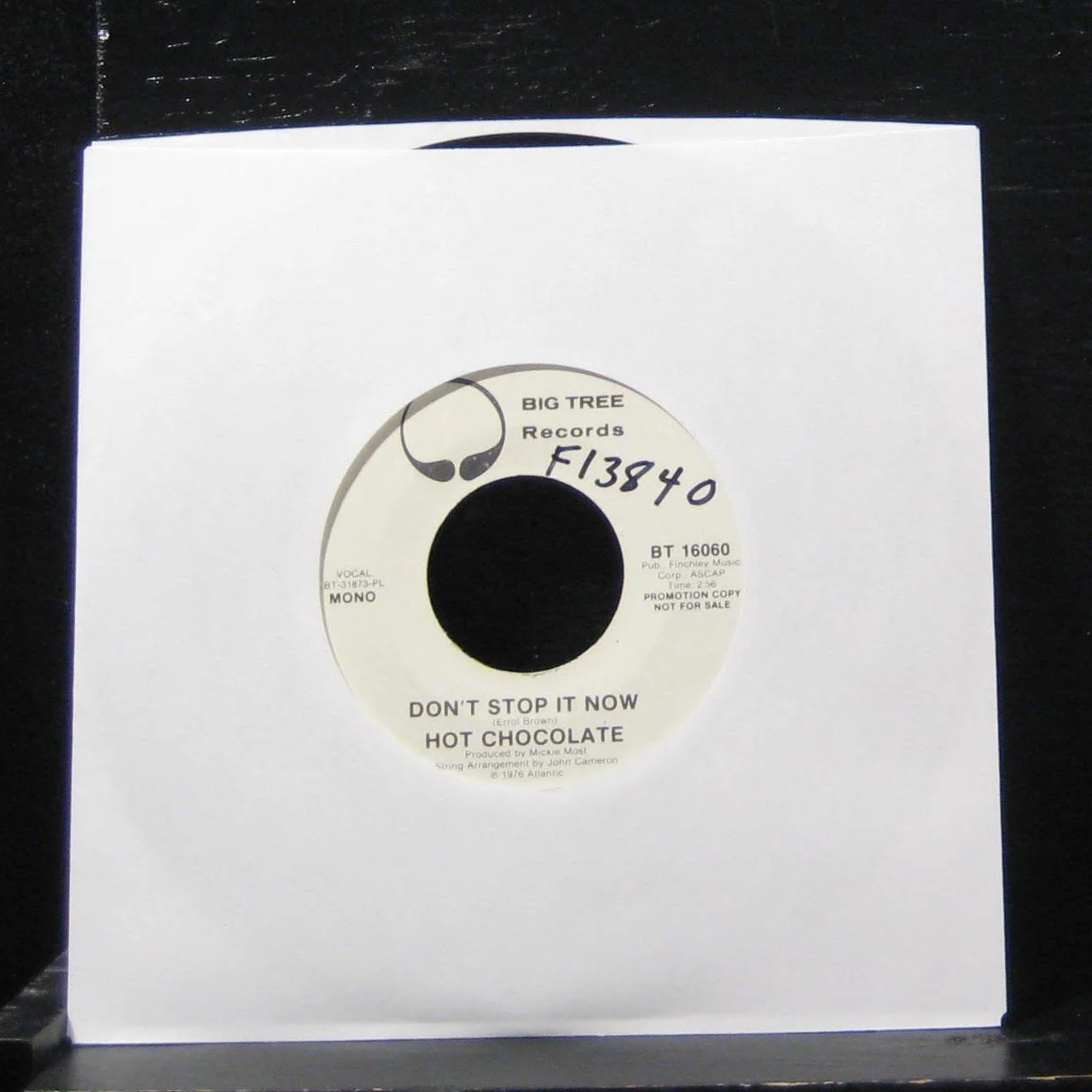 Hot Chocolate - Dont Stop It Now Mono / Stereo 7" VG+ BT 16060 Vinyl 45 Promo - Image 2