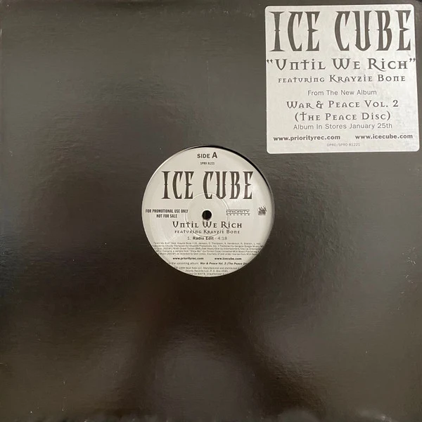 Ice Cube - Until We Rich - VG+ 12" Single Record 1999 Priority USA Promo Vinyl - Hip Hop - Image 3