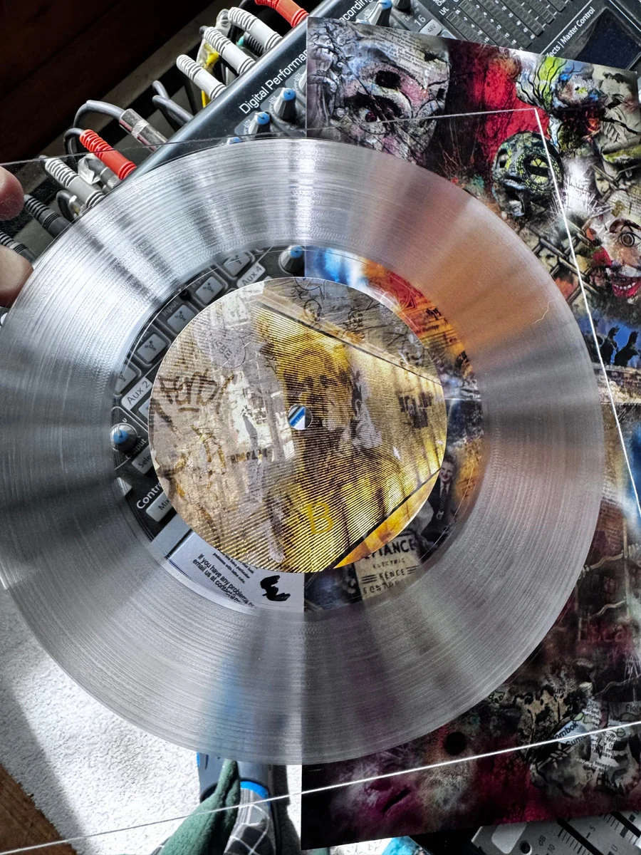 Illusion of Safety - A Braindead Companion - New 8" Lathe Cut EP Record 2025 Self Released Clear Vinyl - Local Electronic / Industrial / Drone / Dark Ambient - Image 2