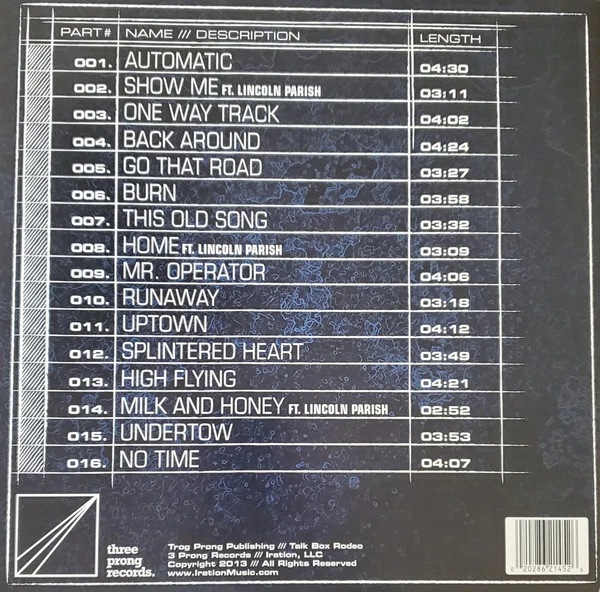 Iration - Automatic - Mint- 2 LP Record 2013 Three Prong USA Blue, Green, Black Splatter Vinyl & Download - Reggae / Pop / Dub - Image 2