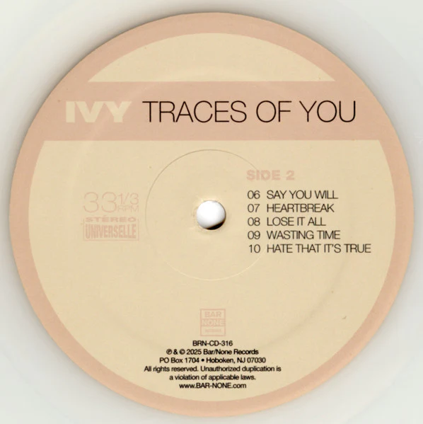 Ivy - Traces Of You - New LP Record 2025 Bar/None Natural Colored Vinyl - Indie Rock / Indie Pop - Image 4