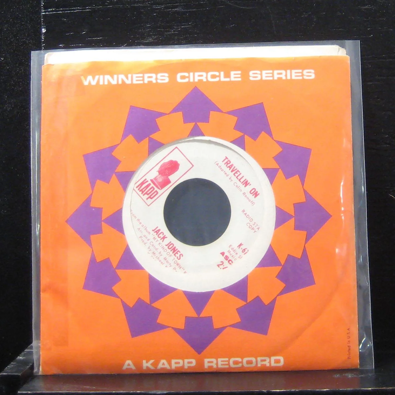 Jack Jones - Seein The Right Love Go Wrong 7" VG+ K-672 Vinyl 45 Promo - Image 2