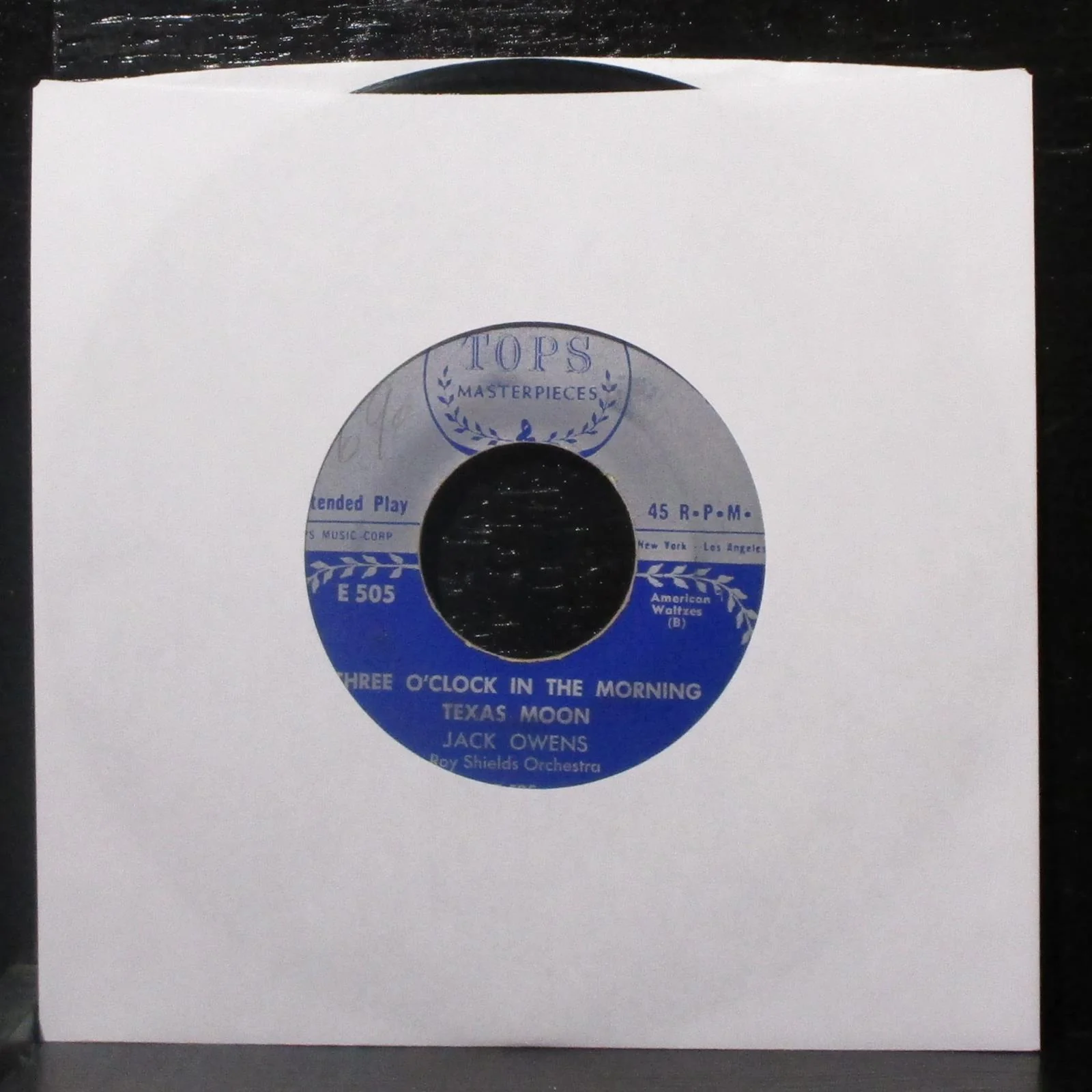 Jack Owens - Missouri Waltz EP 7" VG Vinyl 45 Tops Masterpieces E 505 USA - Image 2