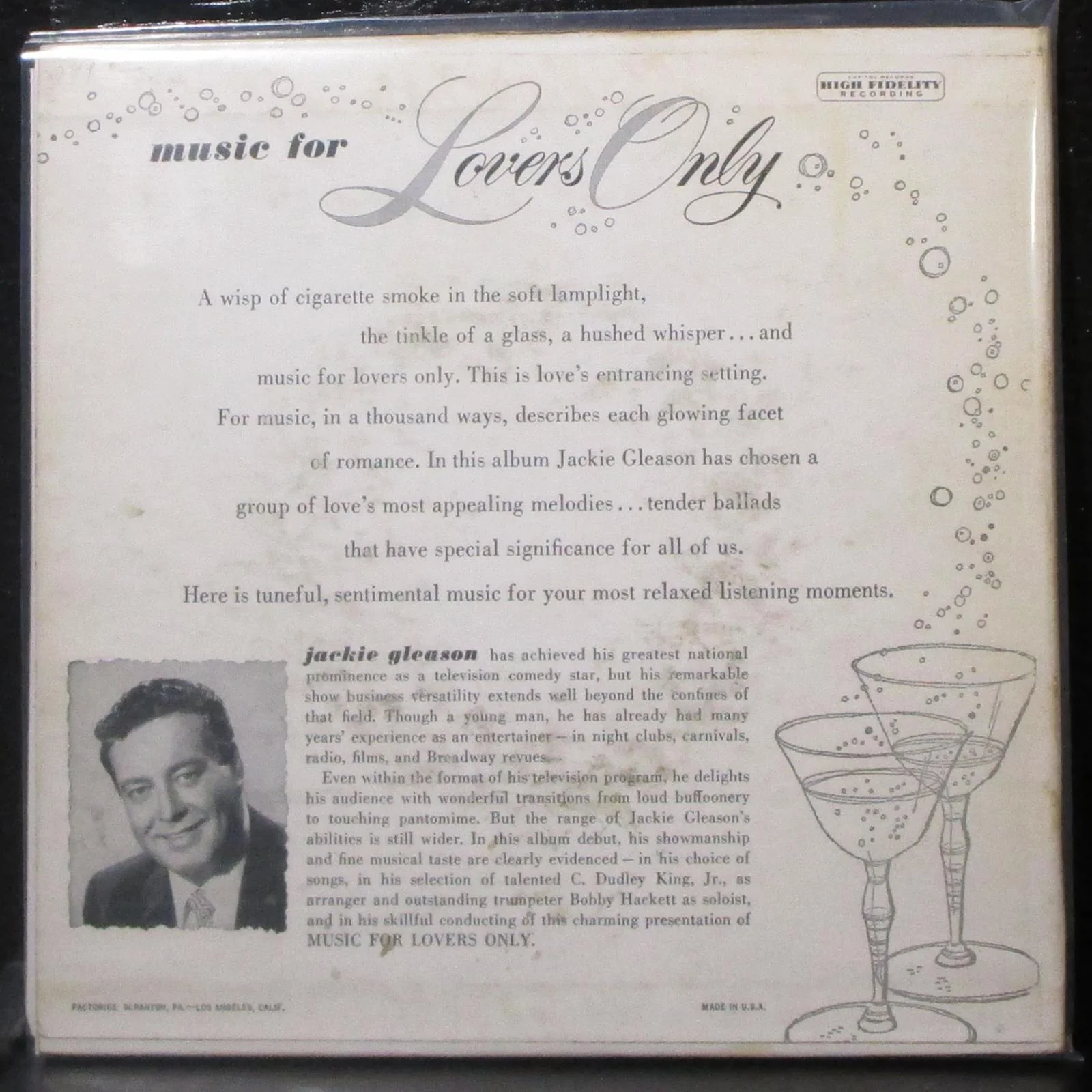 Jackie Gleason - Music For Lovers Only EP 2x7" VG+ Vinyl 45 Capitol EBF 352 USA - Image 2
