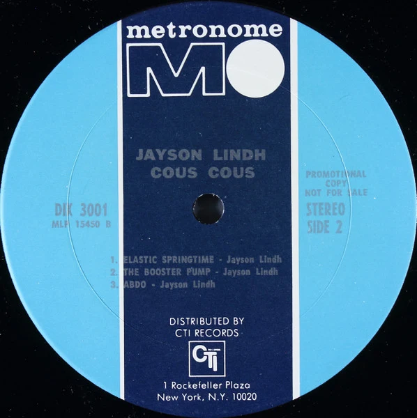 Jayson Lindh - Cous Cous - VG+ LP Record 1973 Metronome USA Promo Vinyl - Jazz / Fusion / African - Image 3