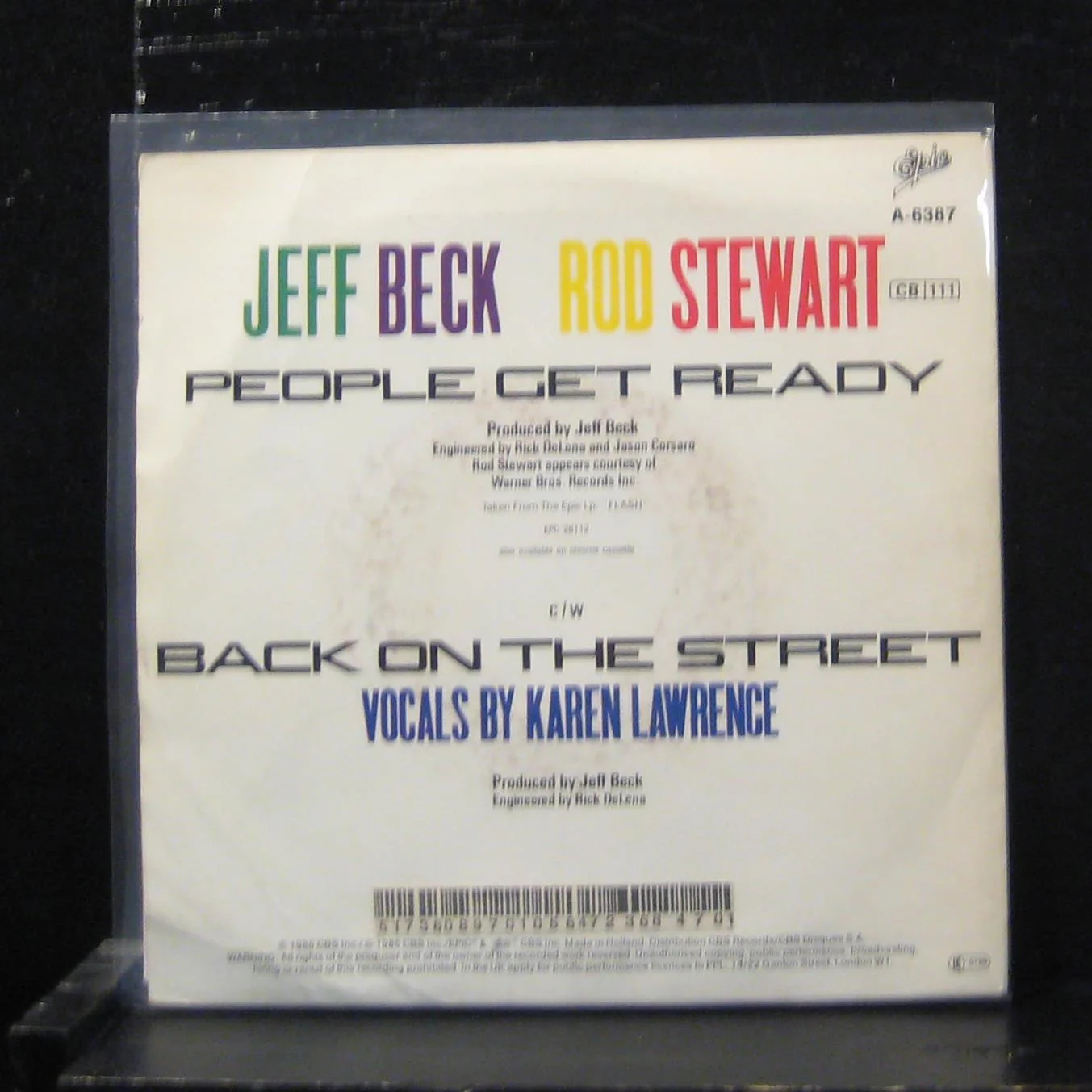 Jeff Beck And Rod Stewart - People Get Ready 7" Mint- A-6387 Netherlands - Image 2