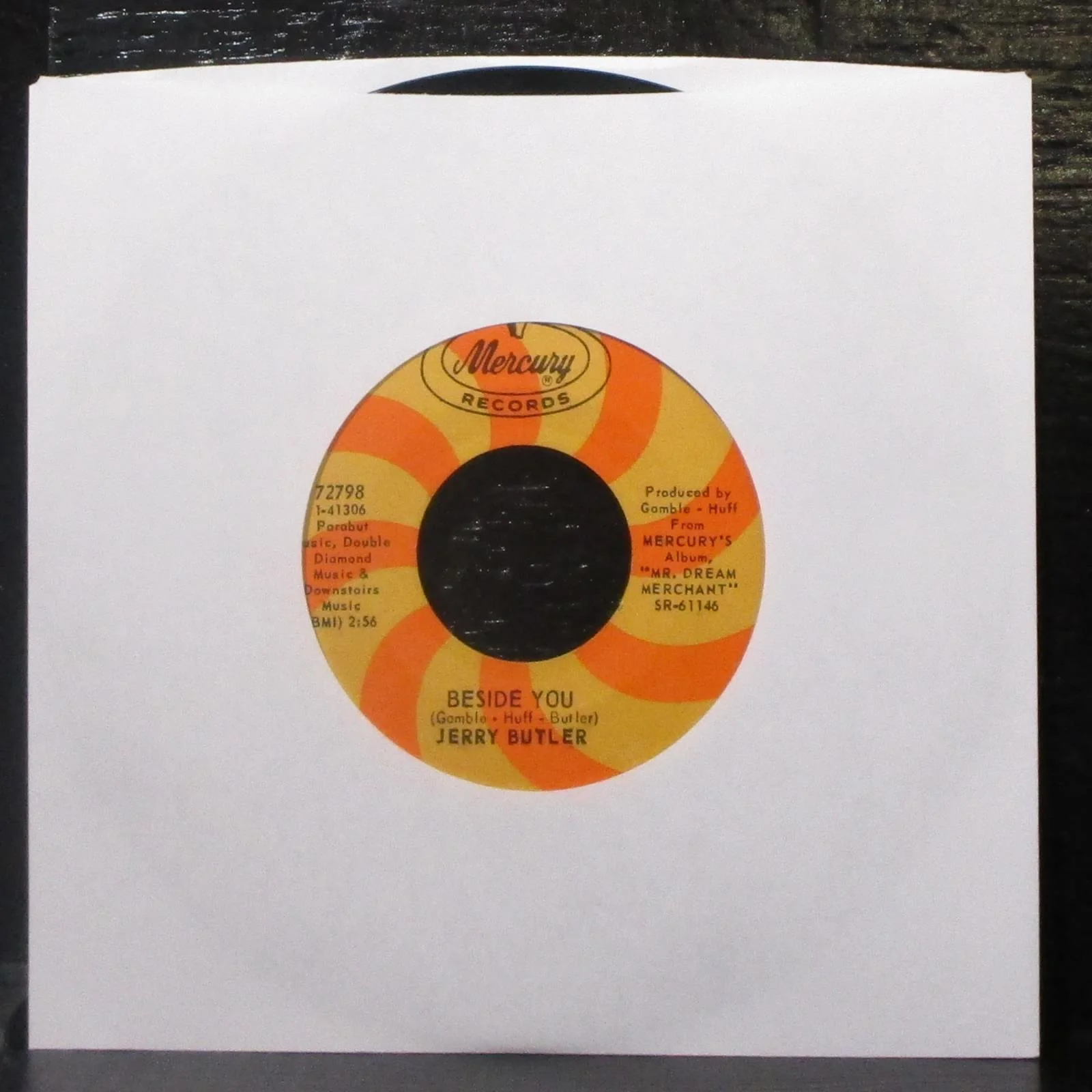 Jerry Butler - Never Give You Up / Beside You 7" Mint- Vinyl 45 Mercury 72798 - Image 2
