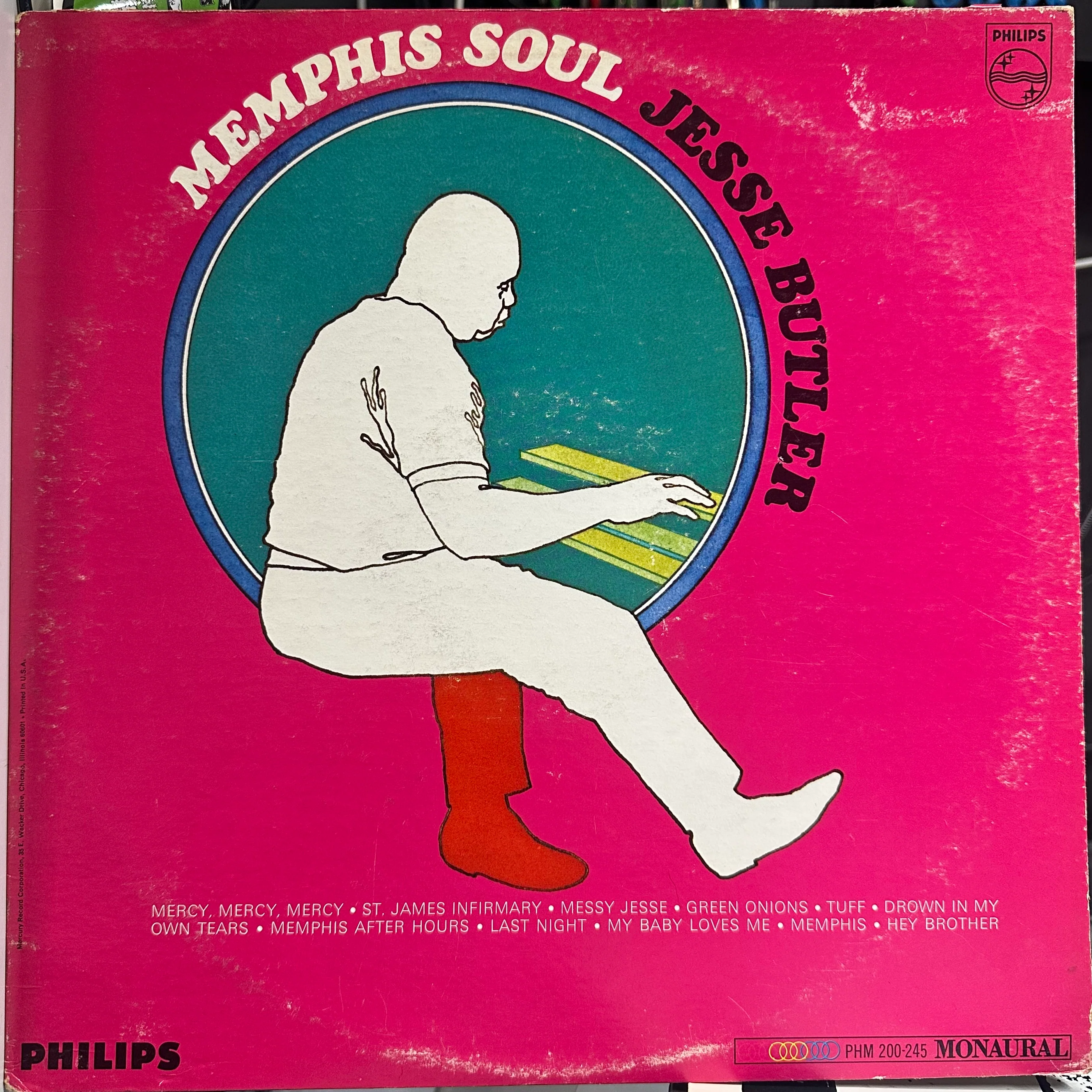 Jesse Butler - Memphis Soul - VG+ LP Record 1967 Philips USA Promo Label Vinyl - Jazz / Soul-Jazz