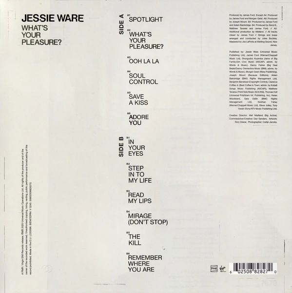Jessie Ware - What's Your Pleasure? - Mint- LP Record 2020 PMR Virgin EMI Vinyl - Dance-pop / Disco / House - Image 2