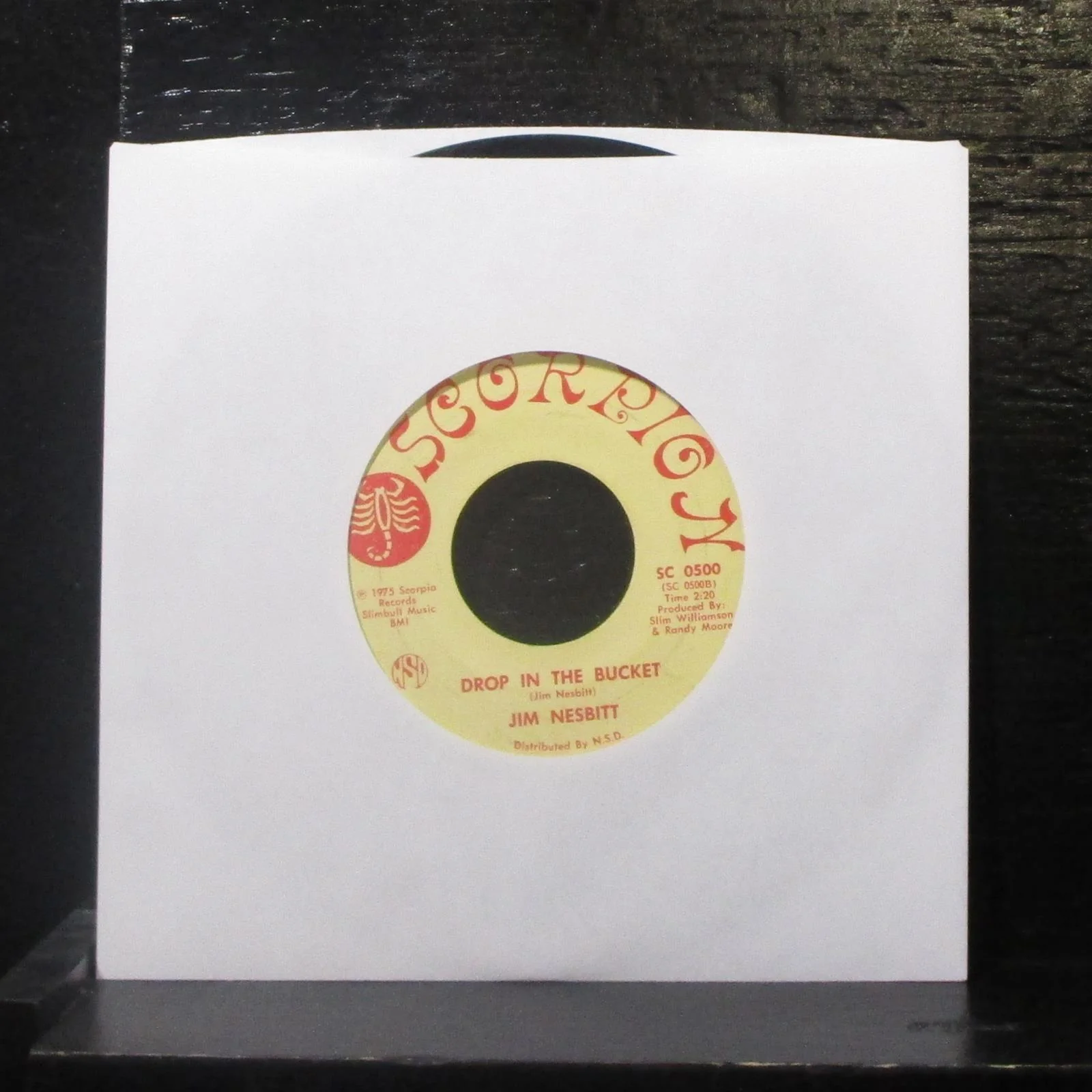 Jim Nesbitt - Phone Call From The Devil 7" VG+ Vinyl 45 Scorpio SC 0500 USA 1975 - Image 2