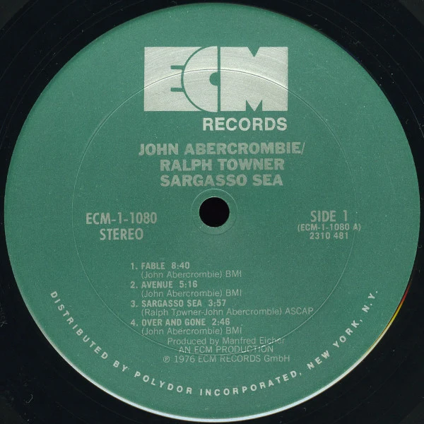 John Abercrombie & Ralph Towner - Sargasso Sea - Mint- (VG+ cover) LP Record 1976 ECM USA Vinyl - Jazz - Image 3