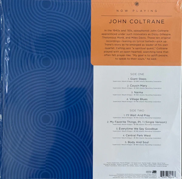 John Coltrane - Now Playing - New LP Record 2024 Rhino USA Blue Vinyl Transparent - Jazz / Hard Bop - Image 2