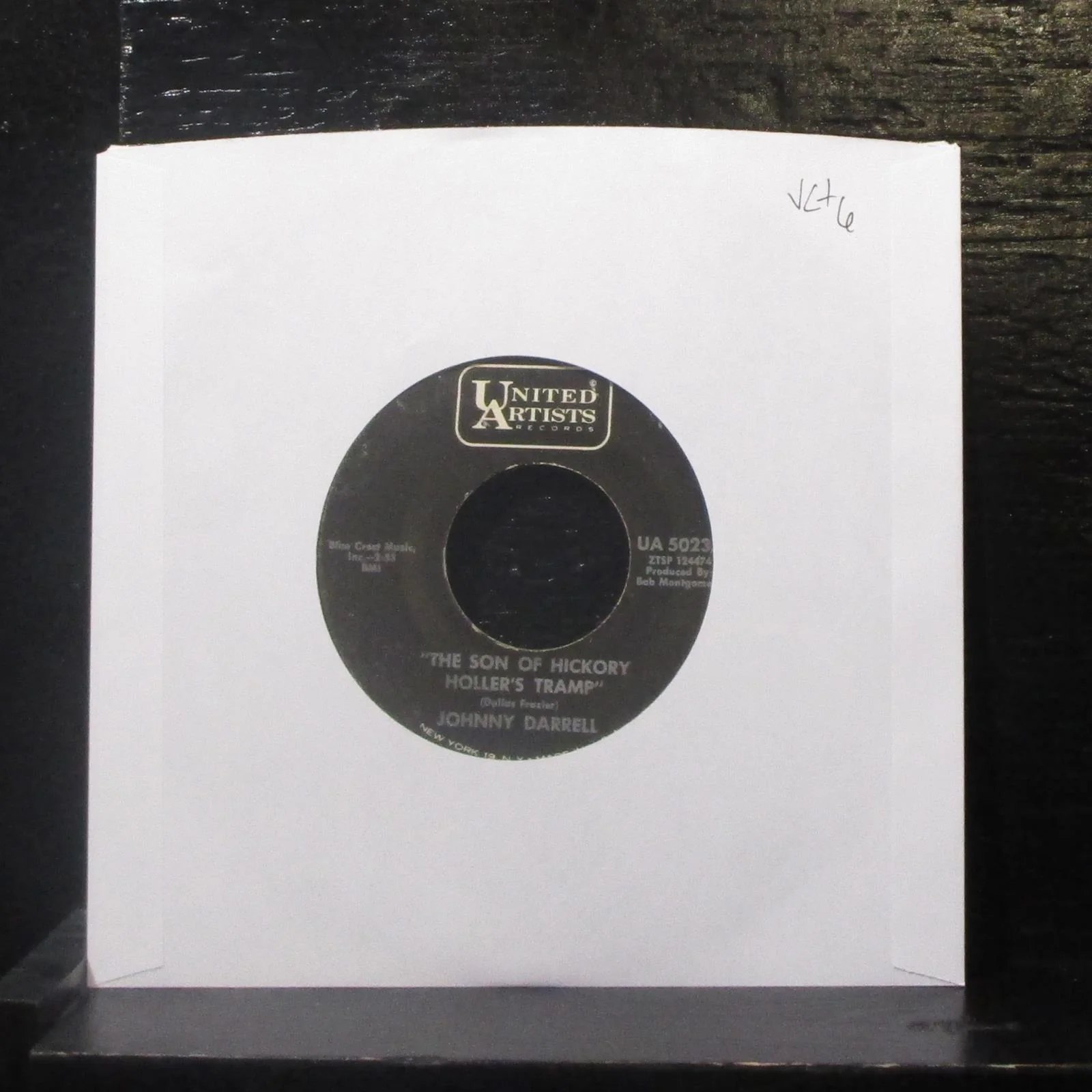 Johnny Darrell - The Son Of Hickory Hollers Tramp 7" VG+ Vinyl 45 UA 50235 USA
