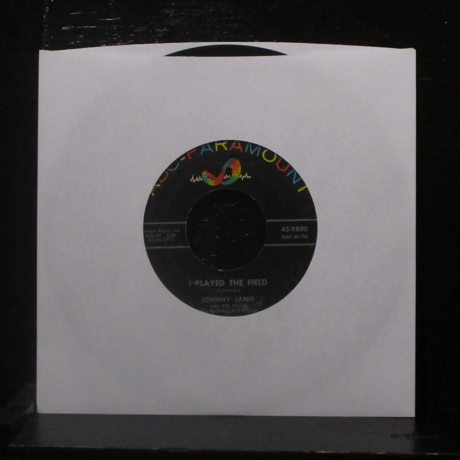 Johnny Janis - Pledge Of Love / I Played The Field 7" VG 45-9800 USA 1957 Vinyl - Image 2