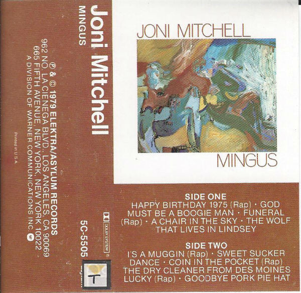 Joni Mitchell - Mingus - Mint- Cassette 1979 Asylum Tape - Jazz Rock