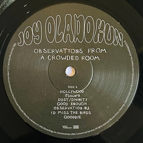 Joy Oladokun - Observations From A Crowded Room - Mint- LP Record 2024 Amigo Vinyl - Rock / Folk Rock / Pop - Image 5