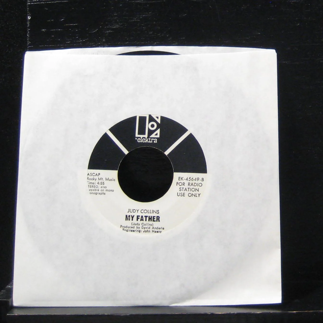 Judly Collins - Someday Soon / My Father 7" VG+ EK-45649 Vinyl 45 Promo - Image 2