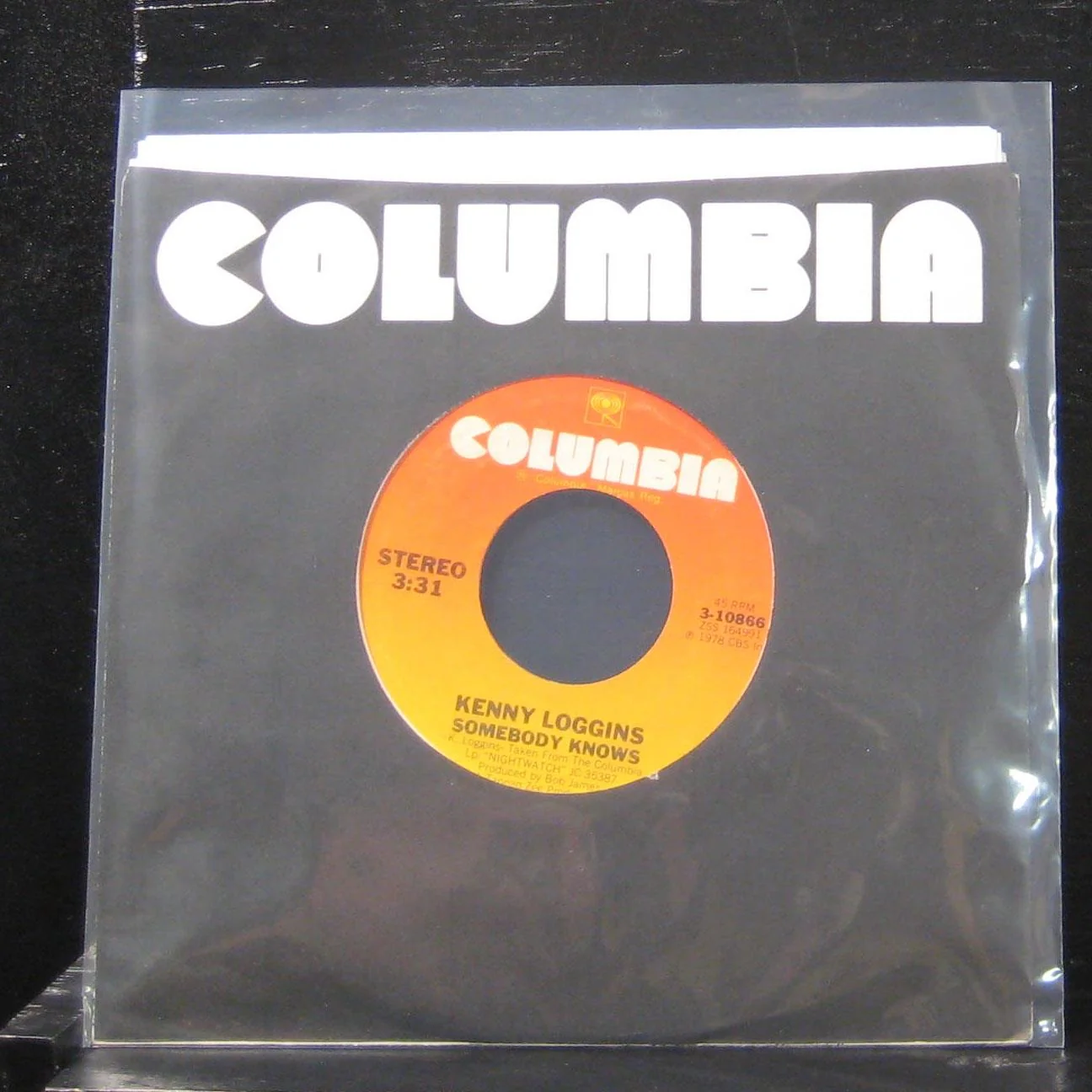 Kenny Loggins - Easy Driver / Somebody Knows 7" VG+ 3-10866 Vinyl 45 - Image 2