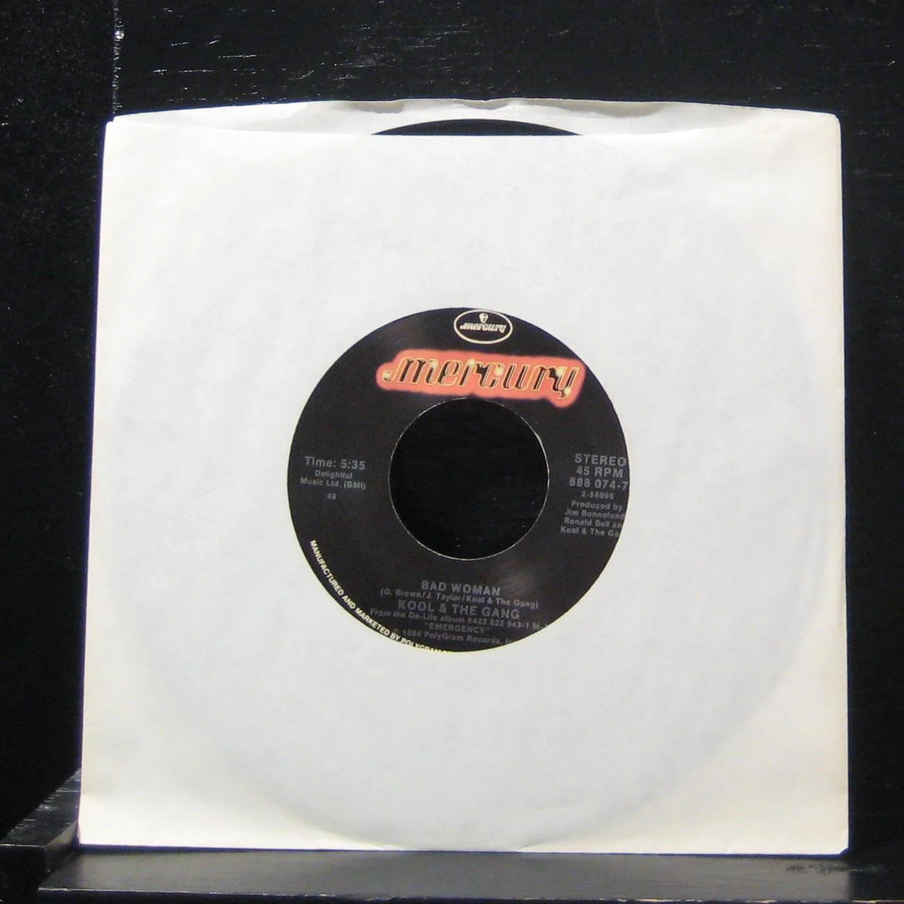 Kool & The Gang - Victory / Bad Woman 7" Mint- 888 074-7 Vinyl 45 - Image 2