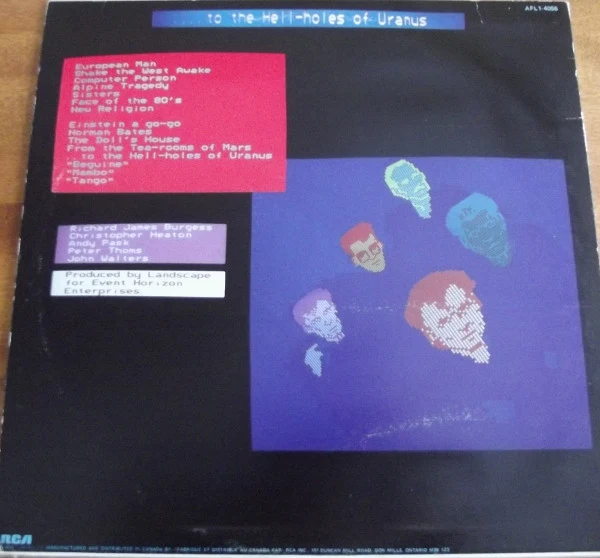 Landscape - From The Tea-Rooms Of Mars... To The Hell-Holes Of Uranus - VG+ LP Record 1981 RCA Canada Vinyl - Synth-pop / Experimental Electronic - Image 2