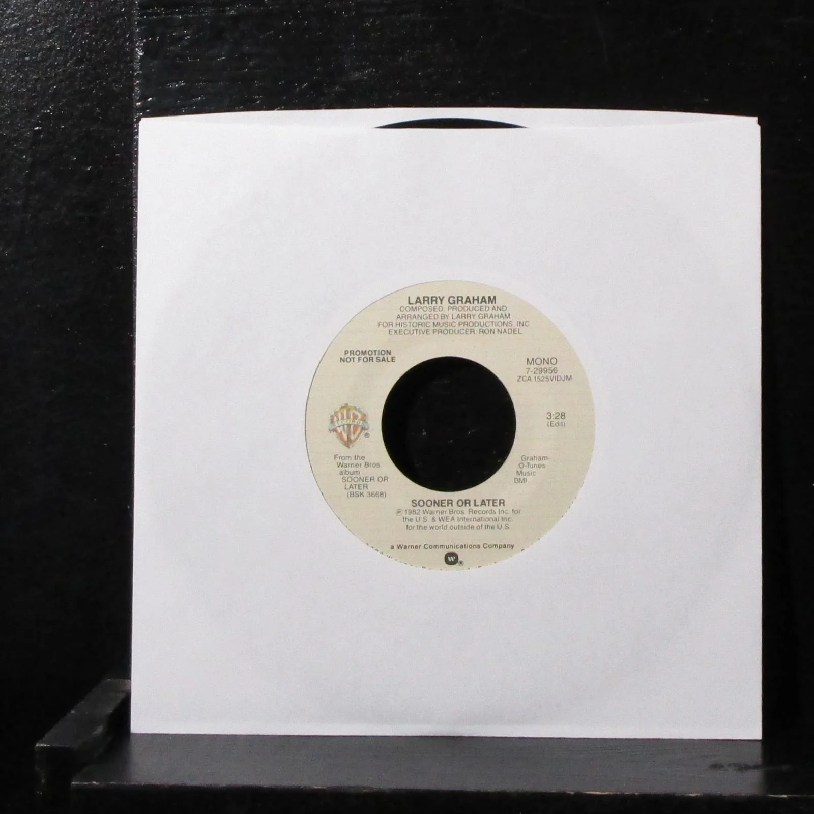 Larry Graham - Sooner Or Later 7" Mint- Promo Vinyl 45 WB 7-29956 USA 1982 - Image 2