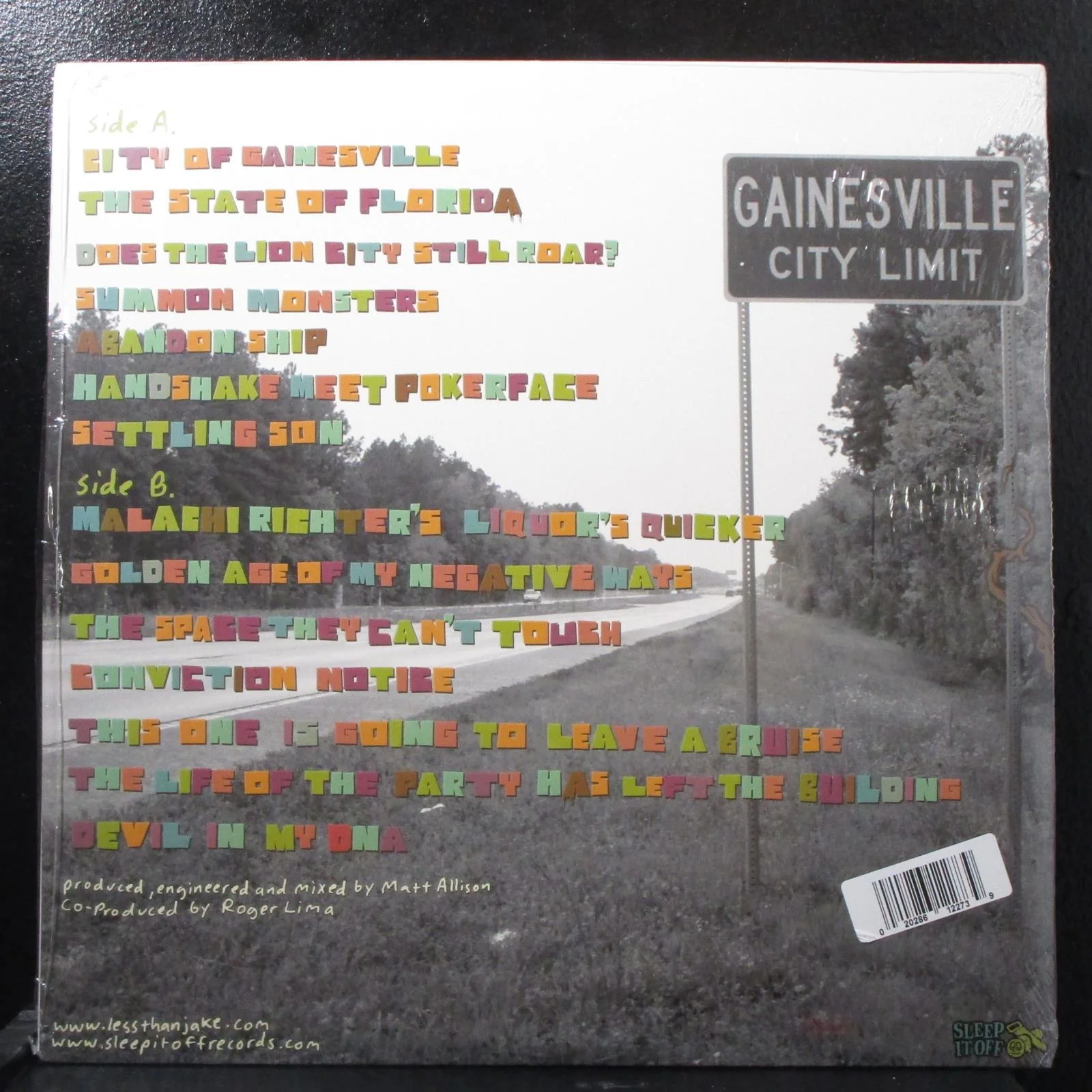 Less Than Jake - GNV FLA Mint- Confetti LP + 7" Sleep It Off SIO 05 USA 2008 - Image 2