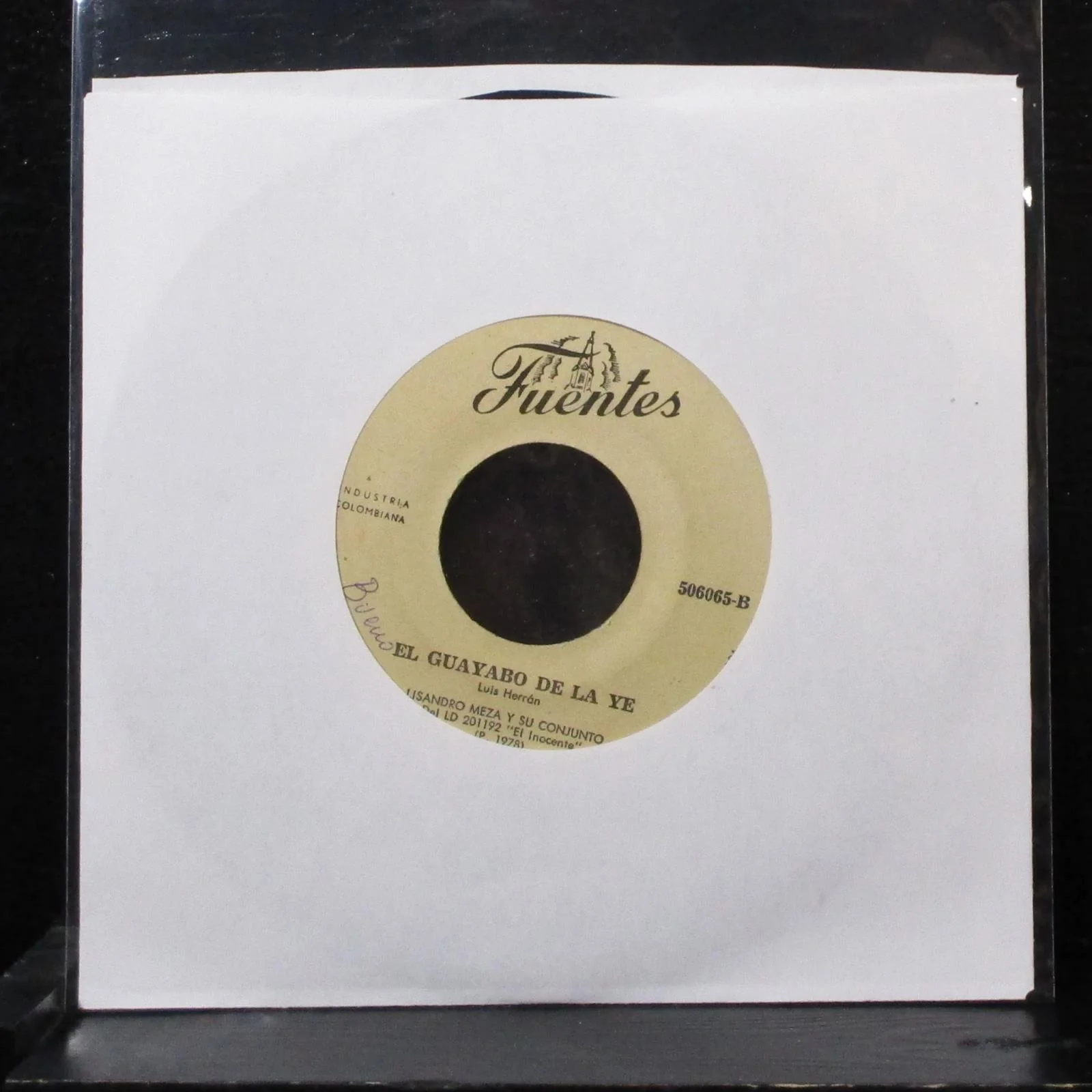 Lisandro Meza Y Su Conjunto - El Inocente 7" VG+ Vinyl 45 Fuentes 506065 1978 - Image 2