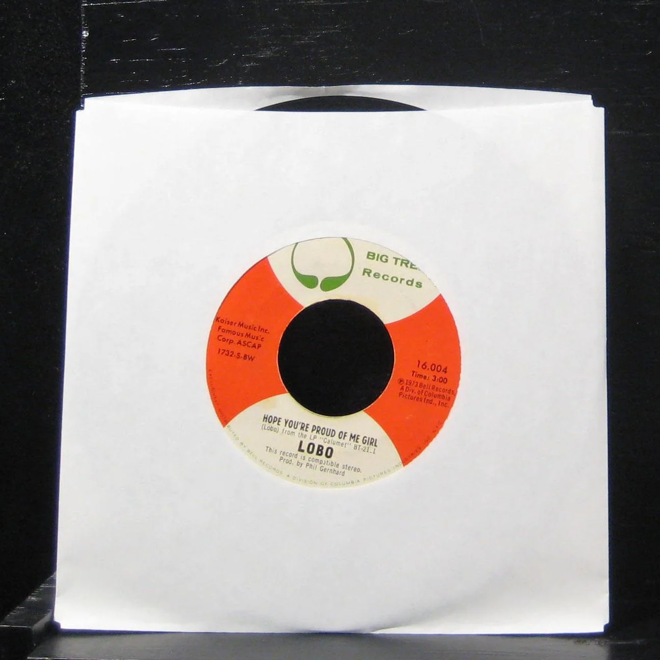 Lobo - How Can I Tell Her / Hope You're Proud Of Me Girl 7" VG+ 16004 Vinyl 45 - Image 2