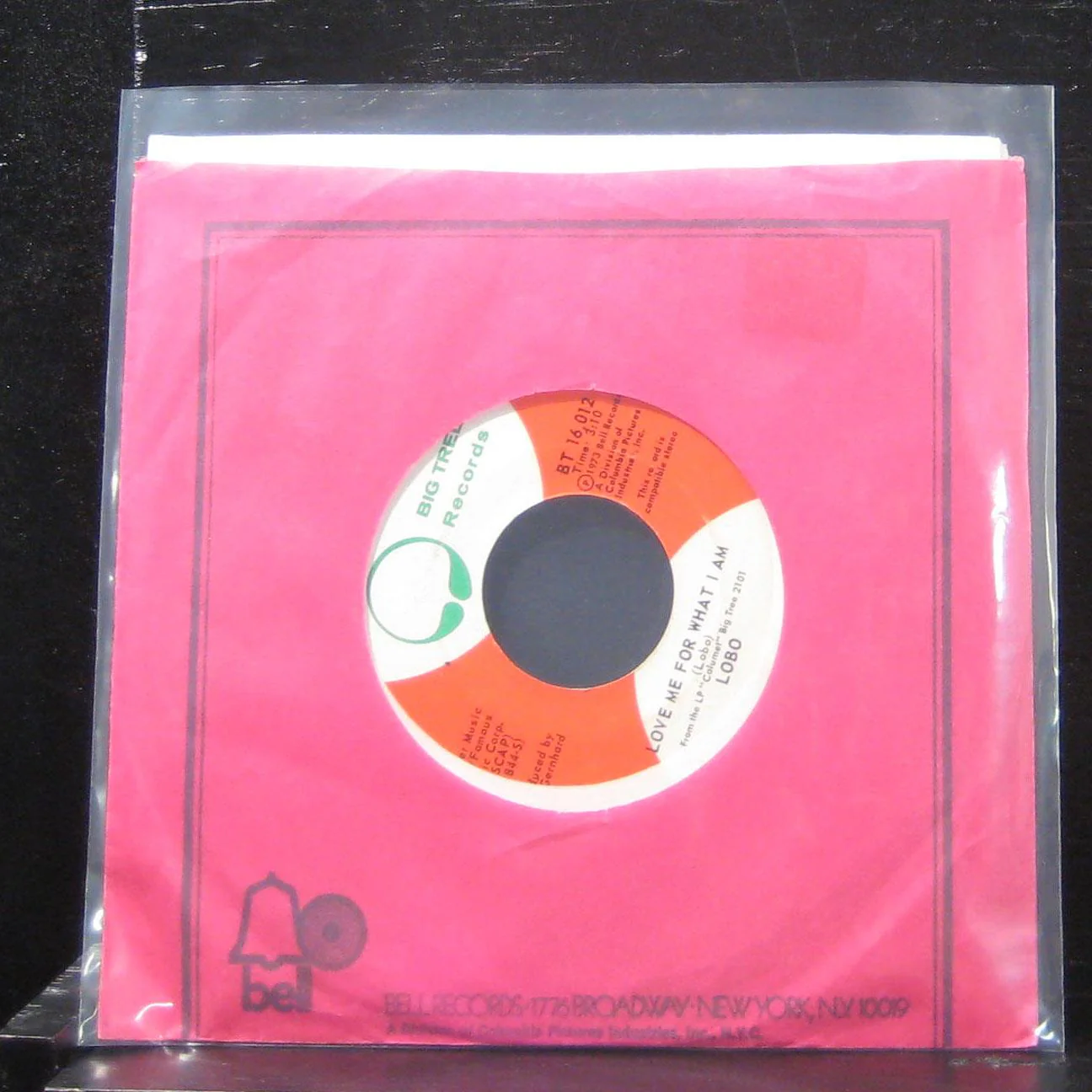 Lobo - There Aint No Way / Love Me For What I Am 7" Mint- BT 16 012 Vinyl 45 - Image 2