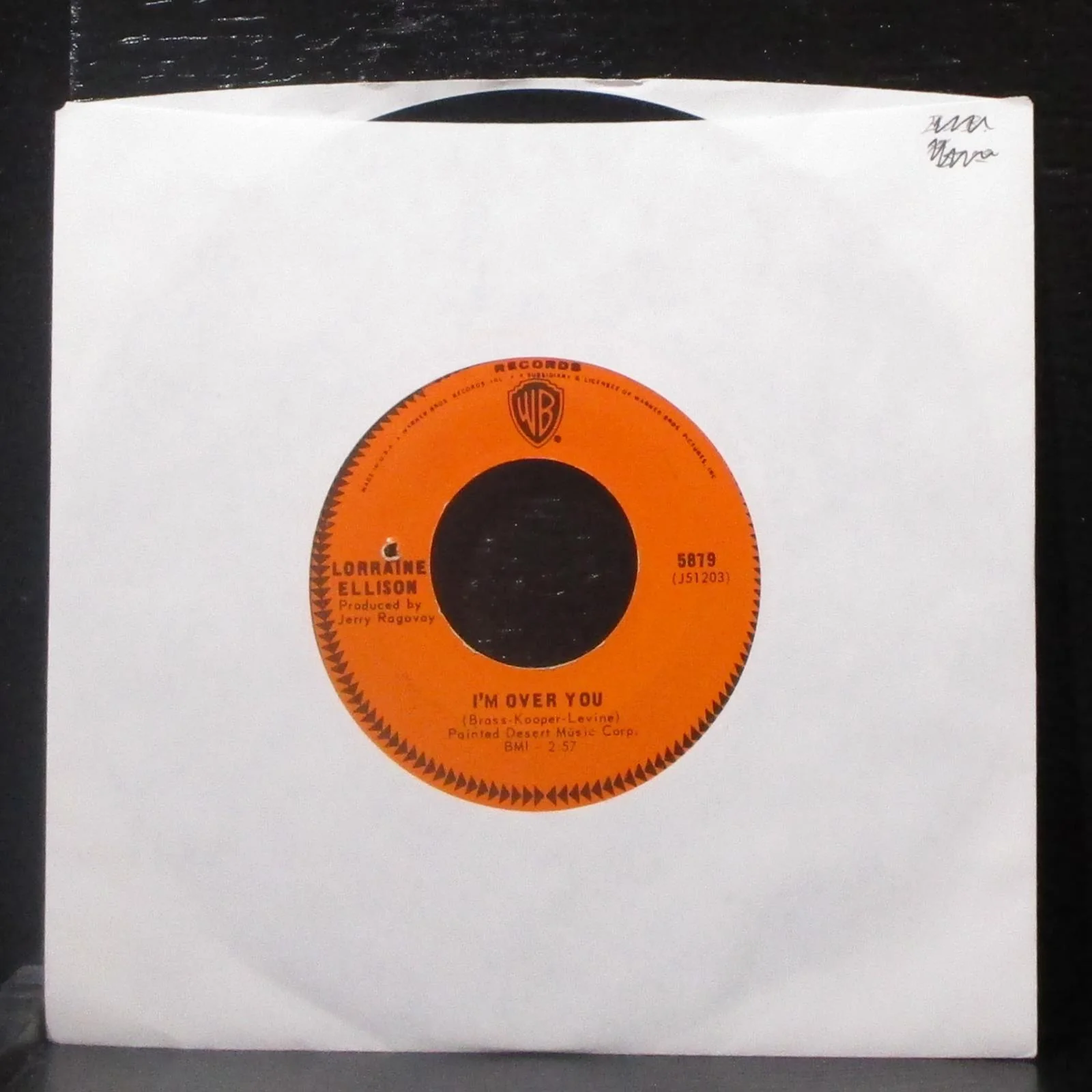 Lorraine Ellison - A Good Love / I'm Over You 7" VG Vinyl 45 WB 5879 USA 1966 - Image 2