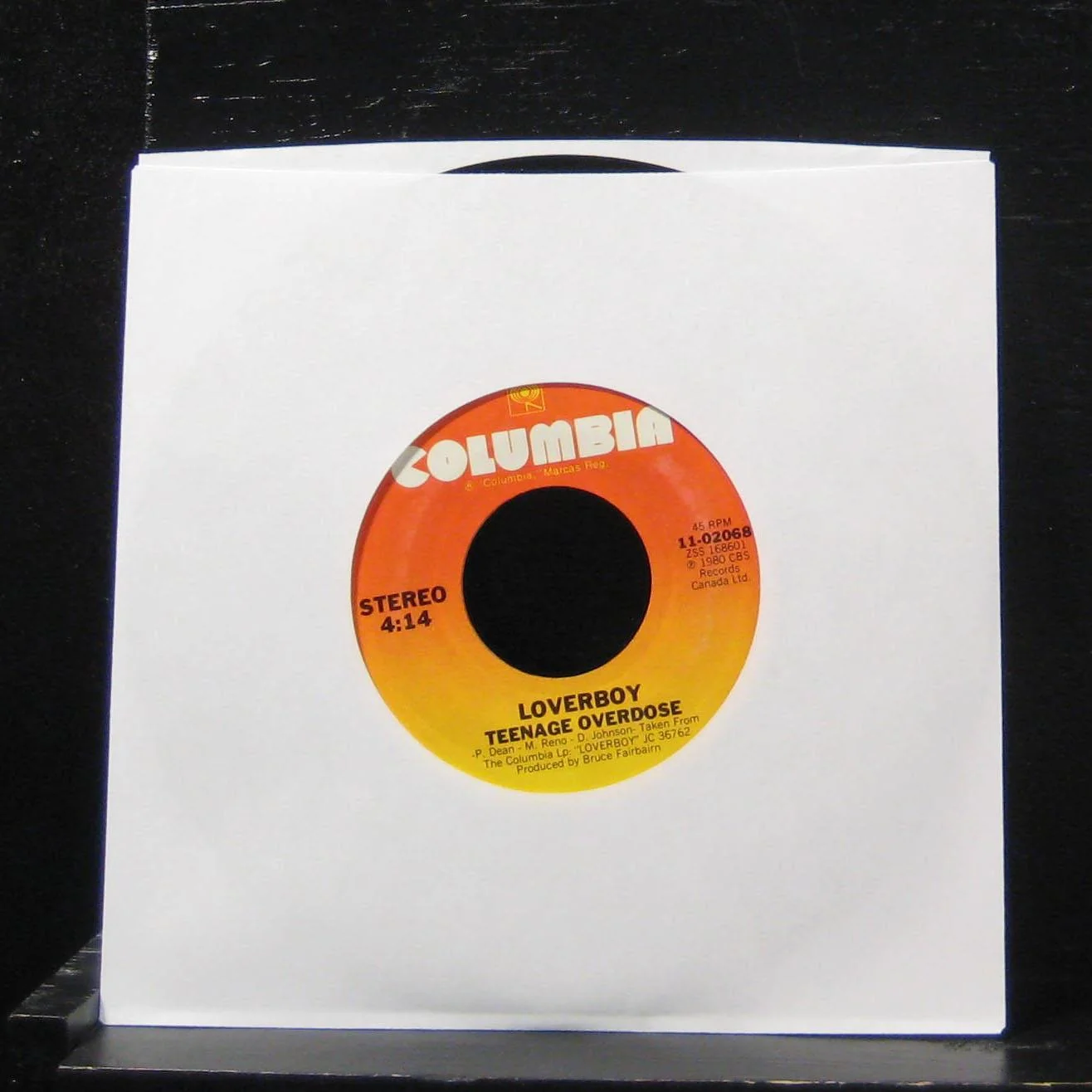 Loverboy - The Kid Is Hot Tonite / Teenage Overdose 7" Mint- 11-02068 Vinyl 45 - Image 2
