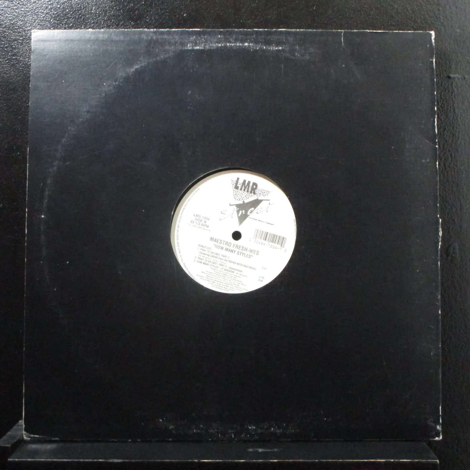 Maestro Fresh-Wes - How Many Styles 12" VG+ LMS 1204 Vinyl Record - Image 2