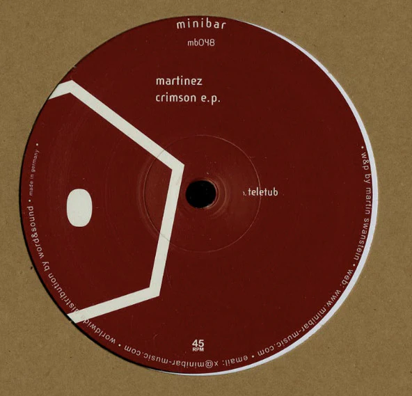 Martinez - Crimson EP - Mint- 12" Single Record 2019 Minibar France Vinyl - Deep House / Minimal