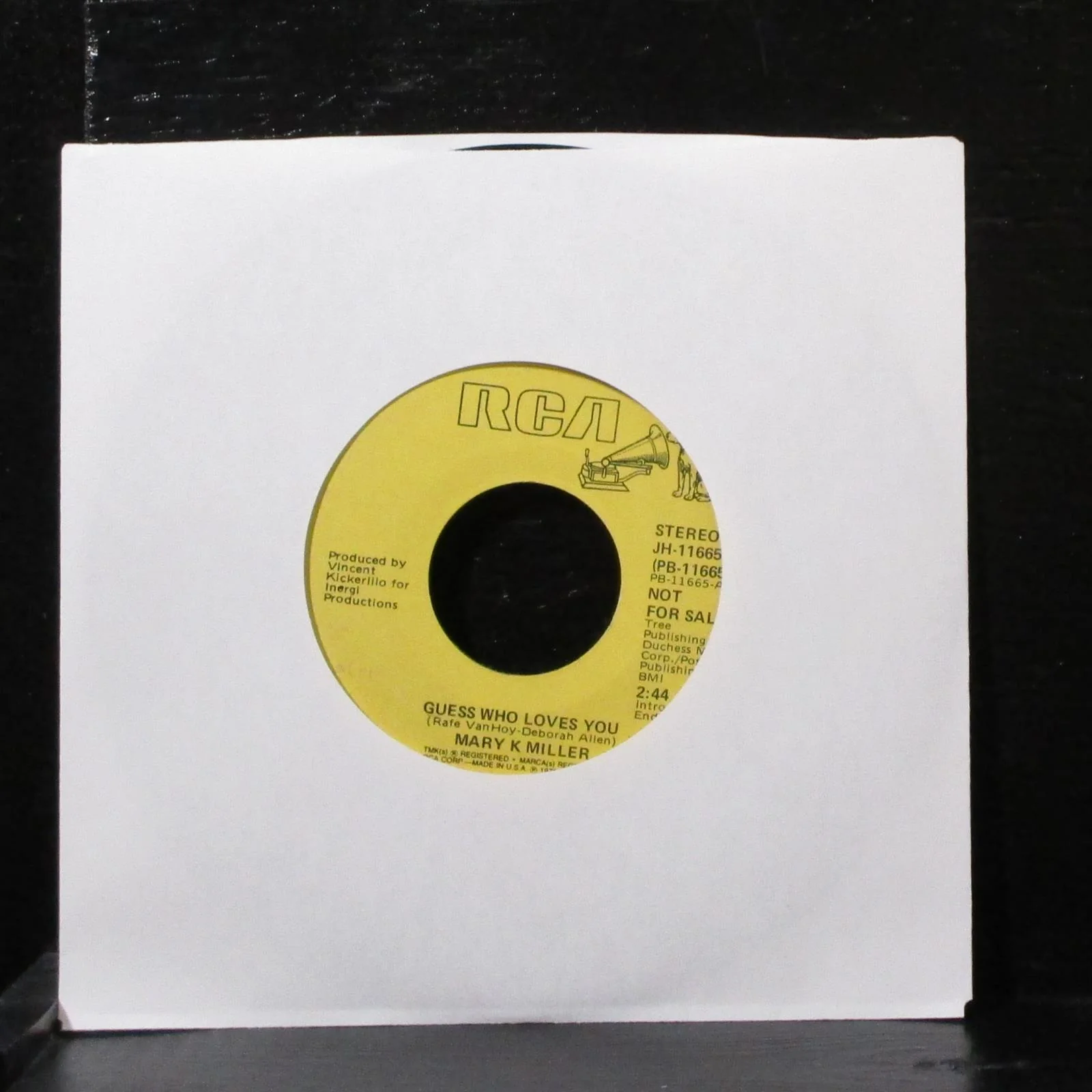 Mary K. Miller - Guess Who Loves You 7" VG- Promo Vinyl 45 RCA JH-11665 USA 1979 - Image 2