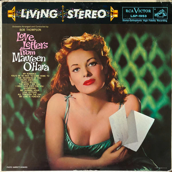 Maureen O'Hara - Love Letters From Maureen O'Hara - VG+ LP Record 1959 RCA Victor Living Stereo USA Vinyl - Jazz / Vocal / Exotica