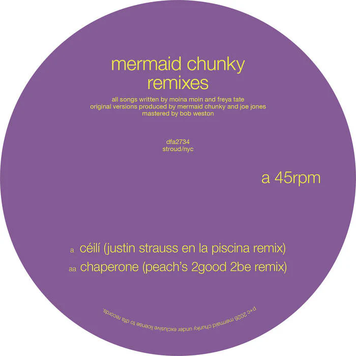 Mermaid Chunky - Remixes - New 12" Record 2026 DFA Vinyl - Electronic / House / Techno